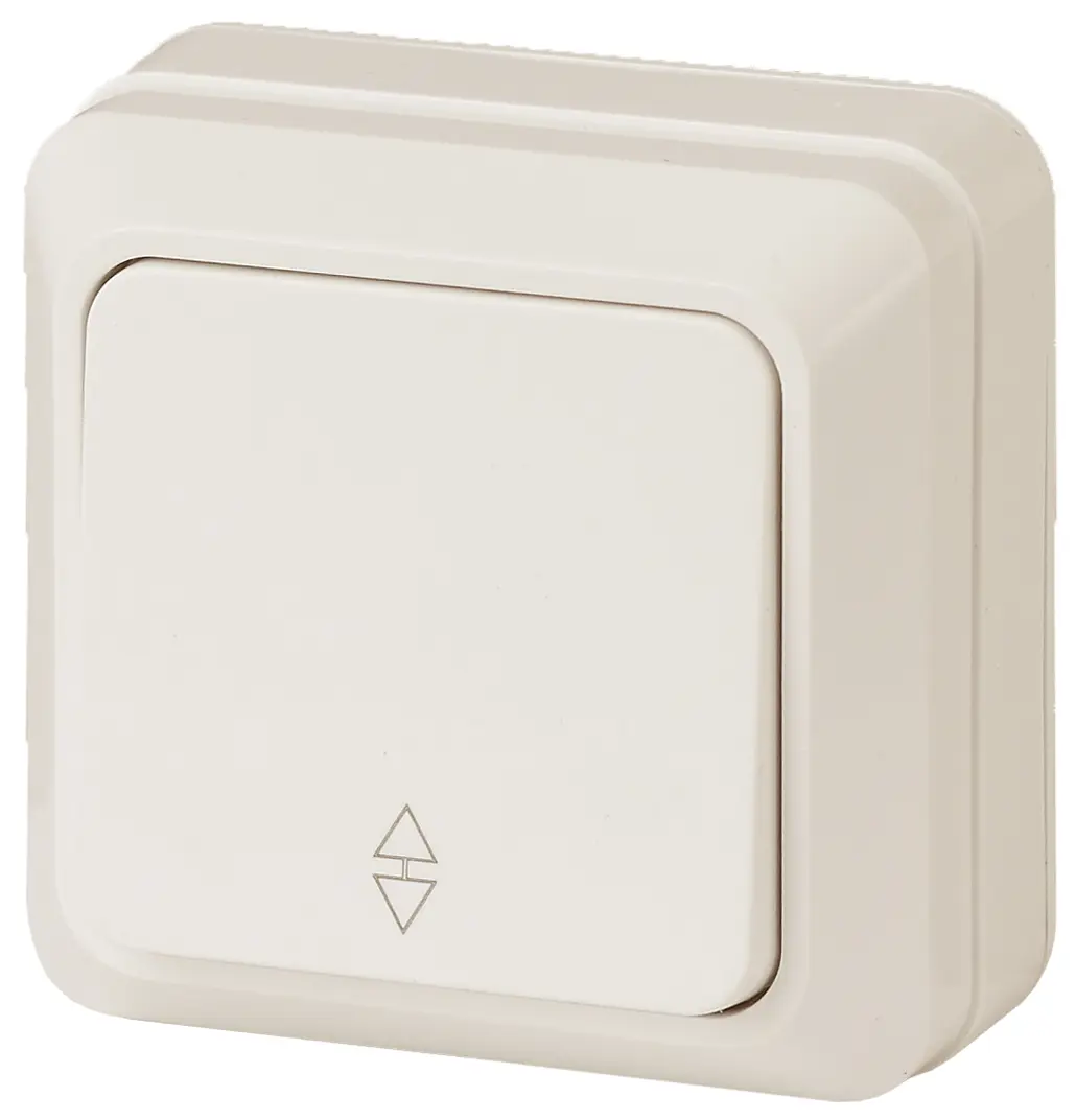 Изображение товара Переключатель накладной Intro Quadro Б0053751 1 клавиша цвет слоновая кость