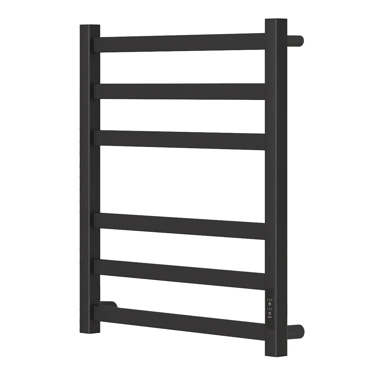 Изображение товара Полотенцесушитель электрический Point PN83846B П6 400x600 мм 85 Вт с терморегулятором лесенка цвет черный