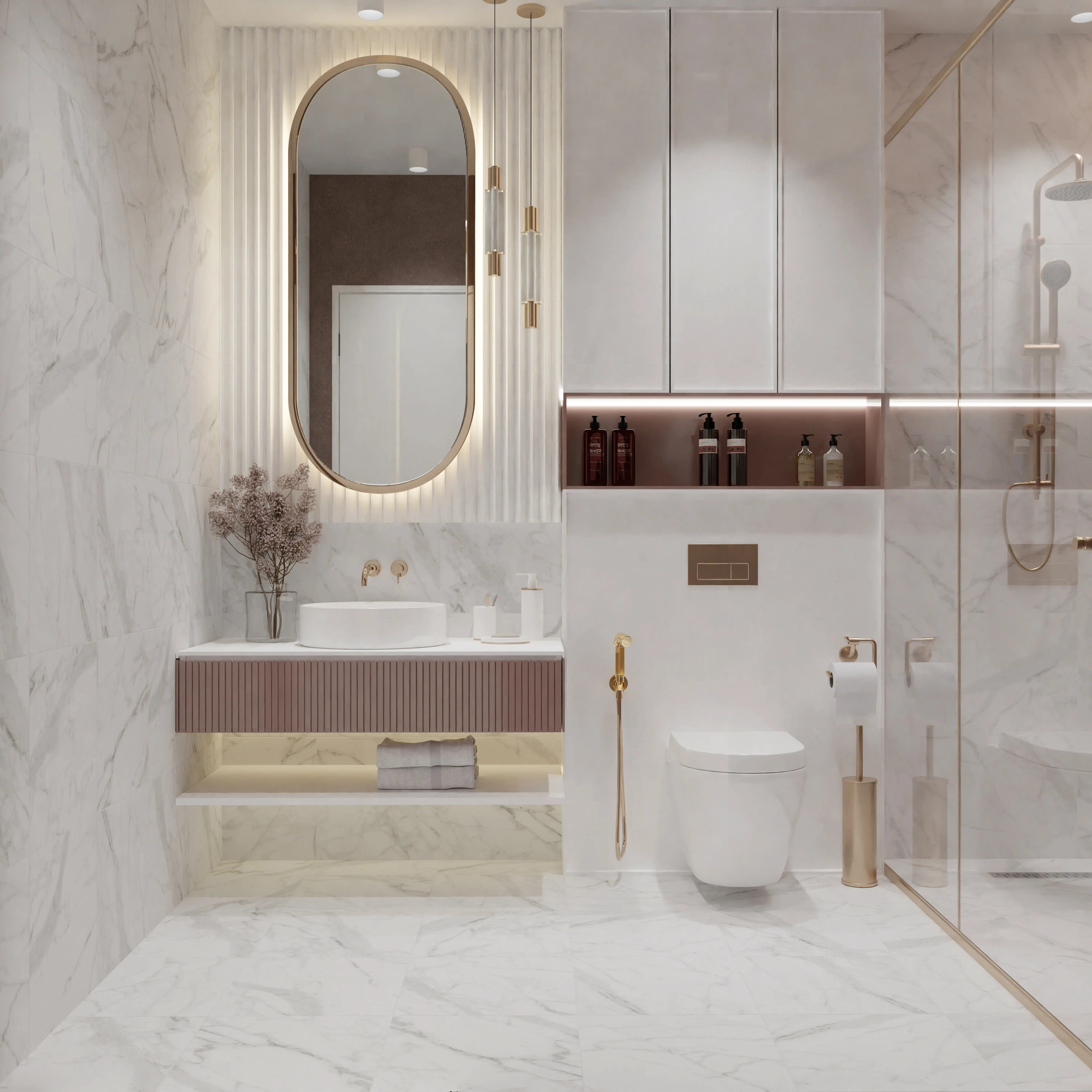 Изображение товара Глазурованный керамогранит Керамин Эдел 40x40 см мраморный эффект для внутренней и внешней отделки