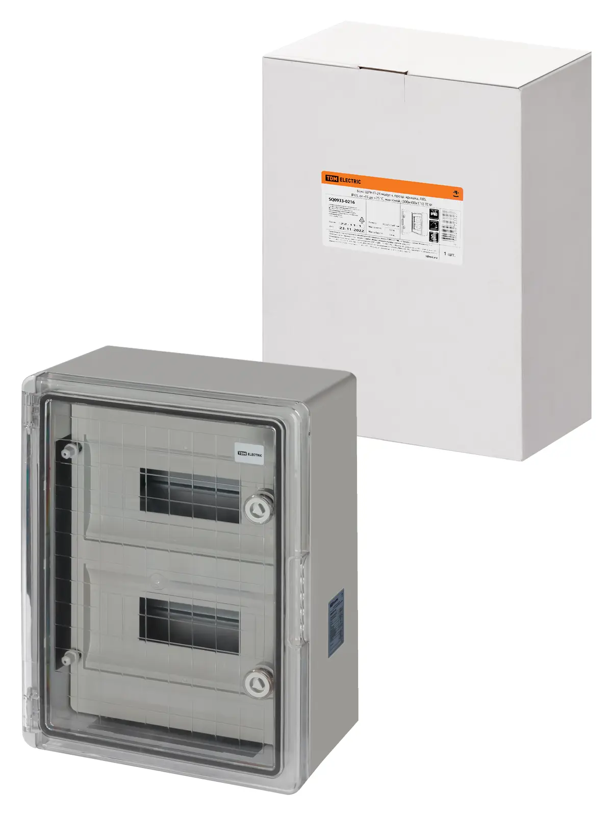 Изображение товара Навесной распределительный щит TDM Electric ЩРН-П 24 модулей IP65 пластик