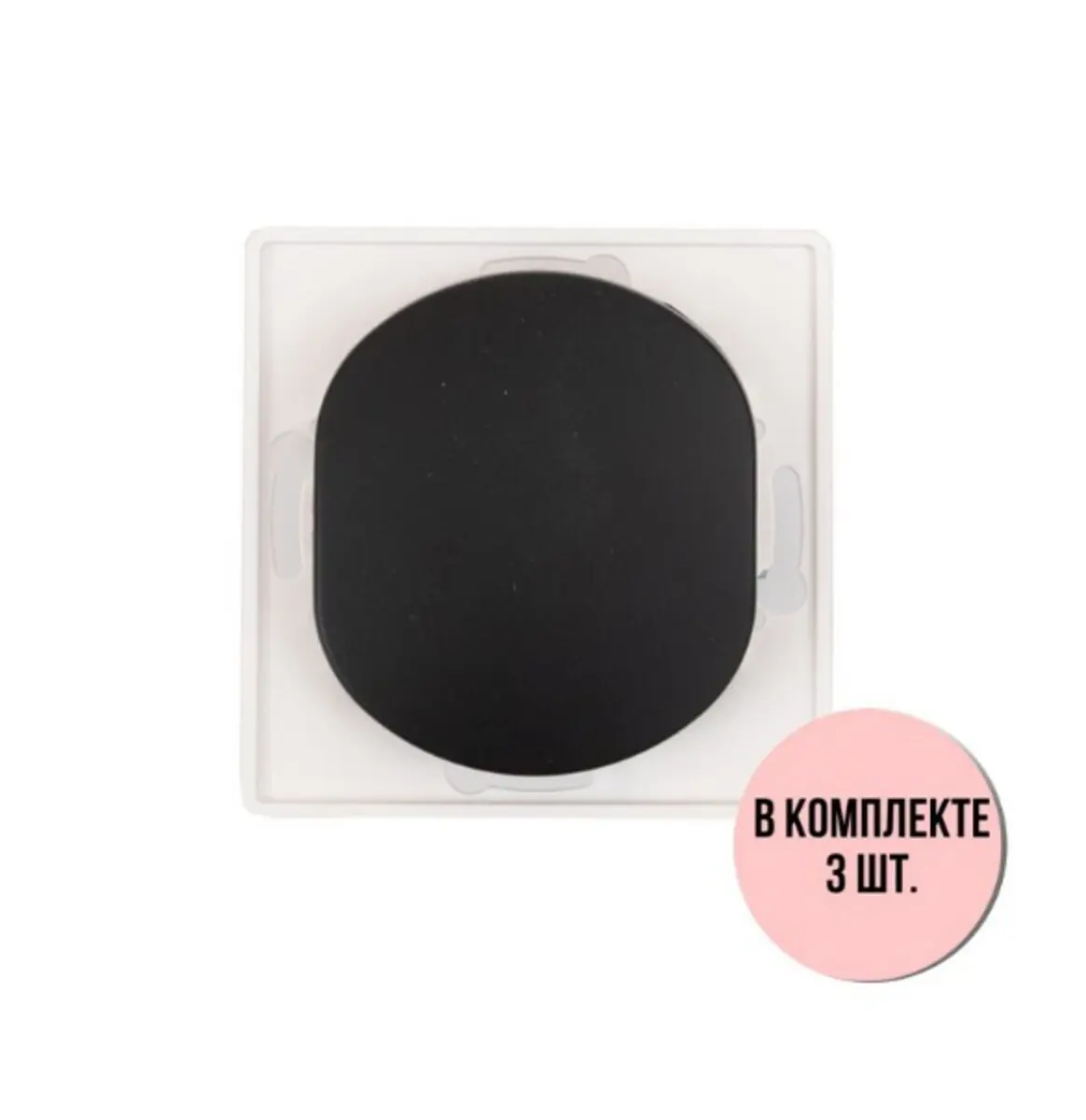 Изображение товара Выключатель встраиваемый ALING-CONEL Eon E605.E1 Н3 1 клавиша, черный soft touch, набор 3 шт.