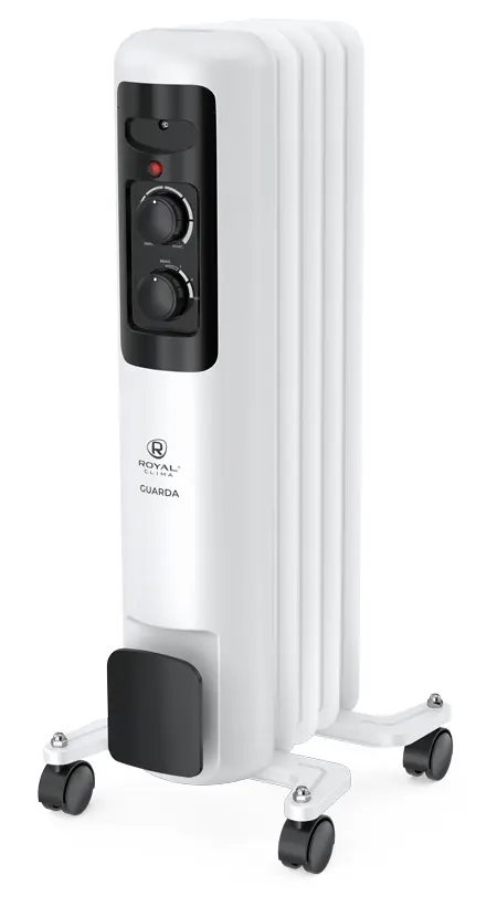 Изображение товара Обогреватель масляный Royal Clima GU9-2000M с механическим термостатом 2000 Вт цвет белый