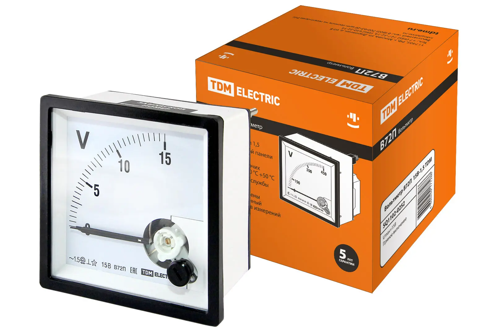 Изображение товара Вольтметр Tdm electric В72П 15В-1.5