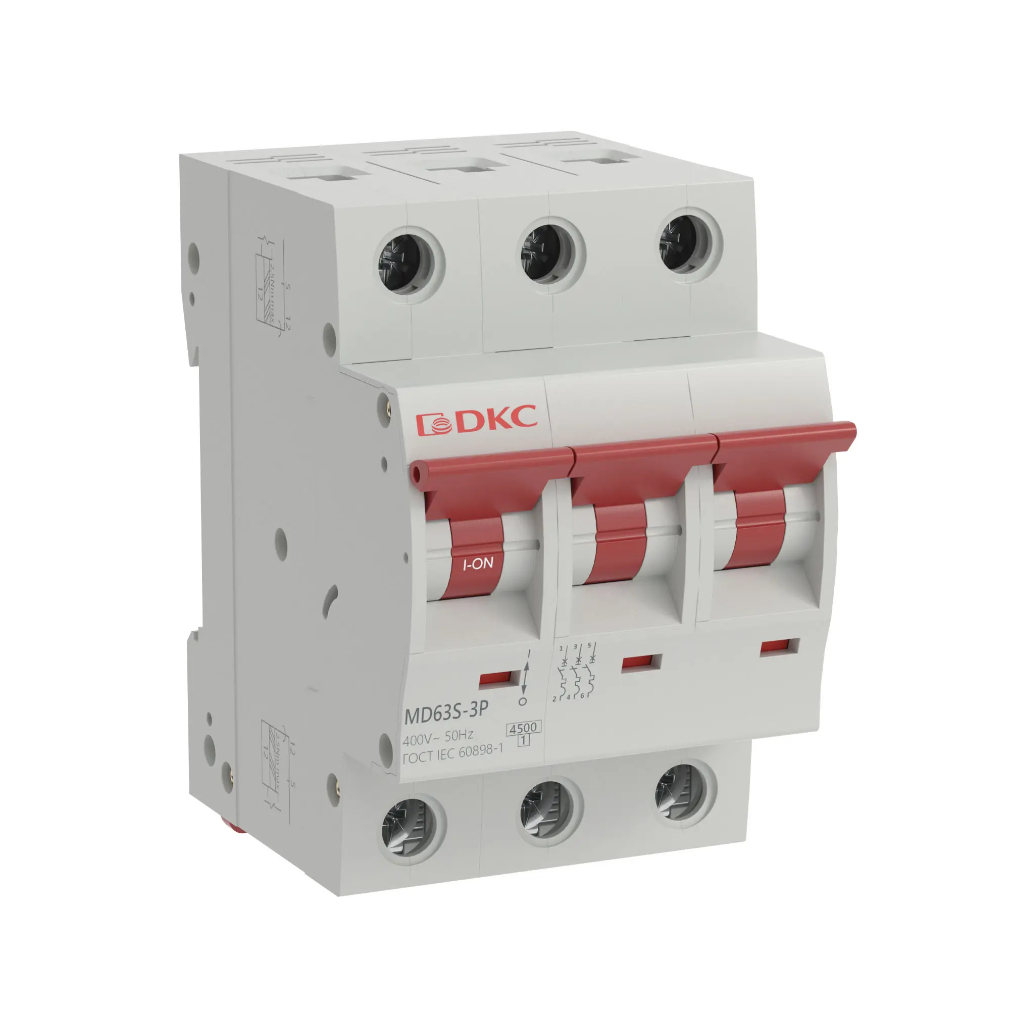 Изображение товара Автоматический выключатель Dkc YON max MD63S 3P C25 А 4.5 кА MD63S-3PC25