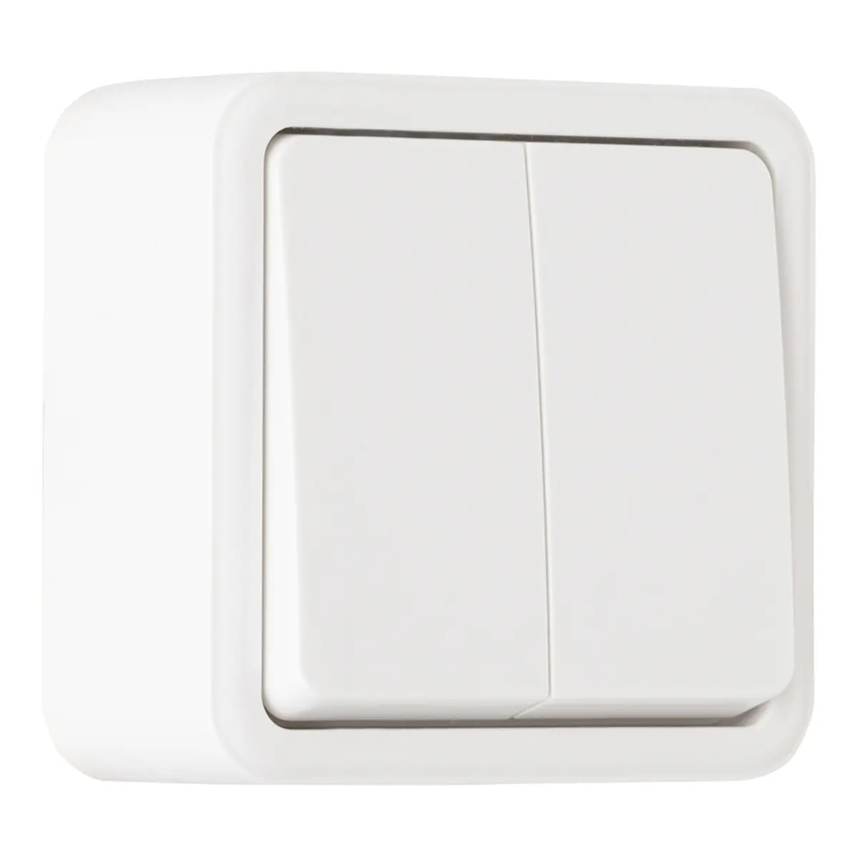 Изображение товара Встраиваемый проходной выключатель Arte Milano 385556 2 клавиши белый