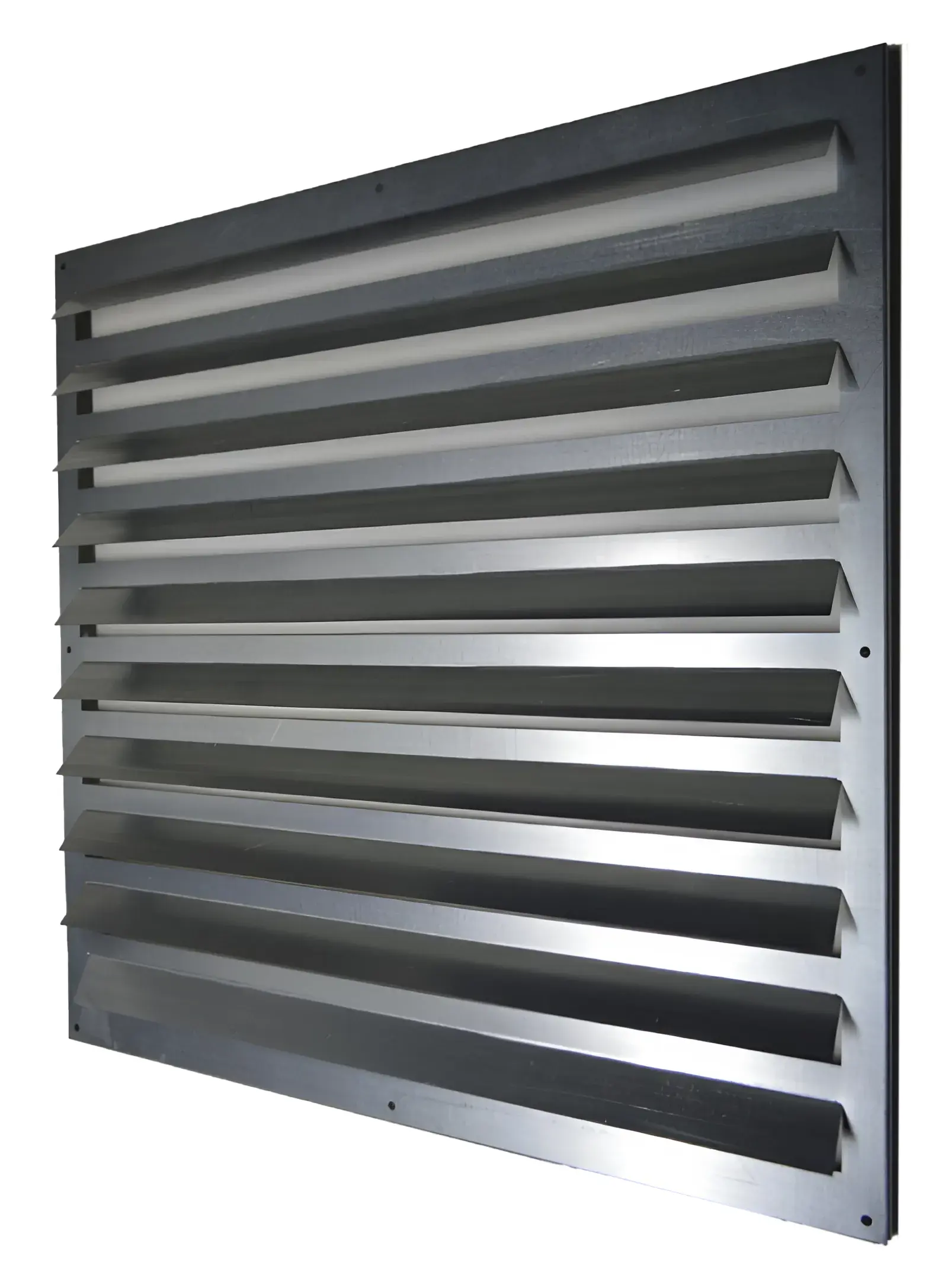 Изображение товара Решетка вентиляционная Шамрай 300x300 мм с наружними жалюзи сталь цвет серый