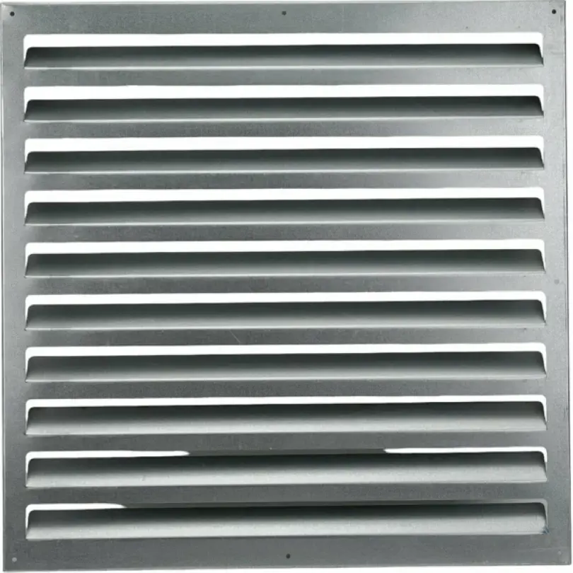 Изображение товара Решетка вентиляционная Шамрай 300x300 мм с внутренними жалюзи сталь цвет серый