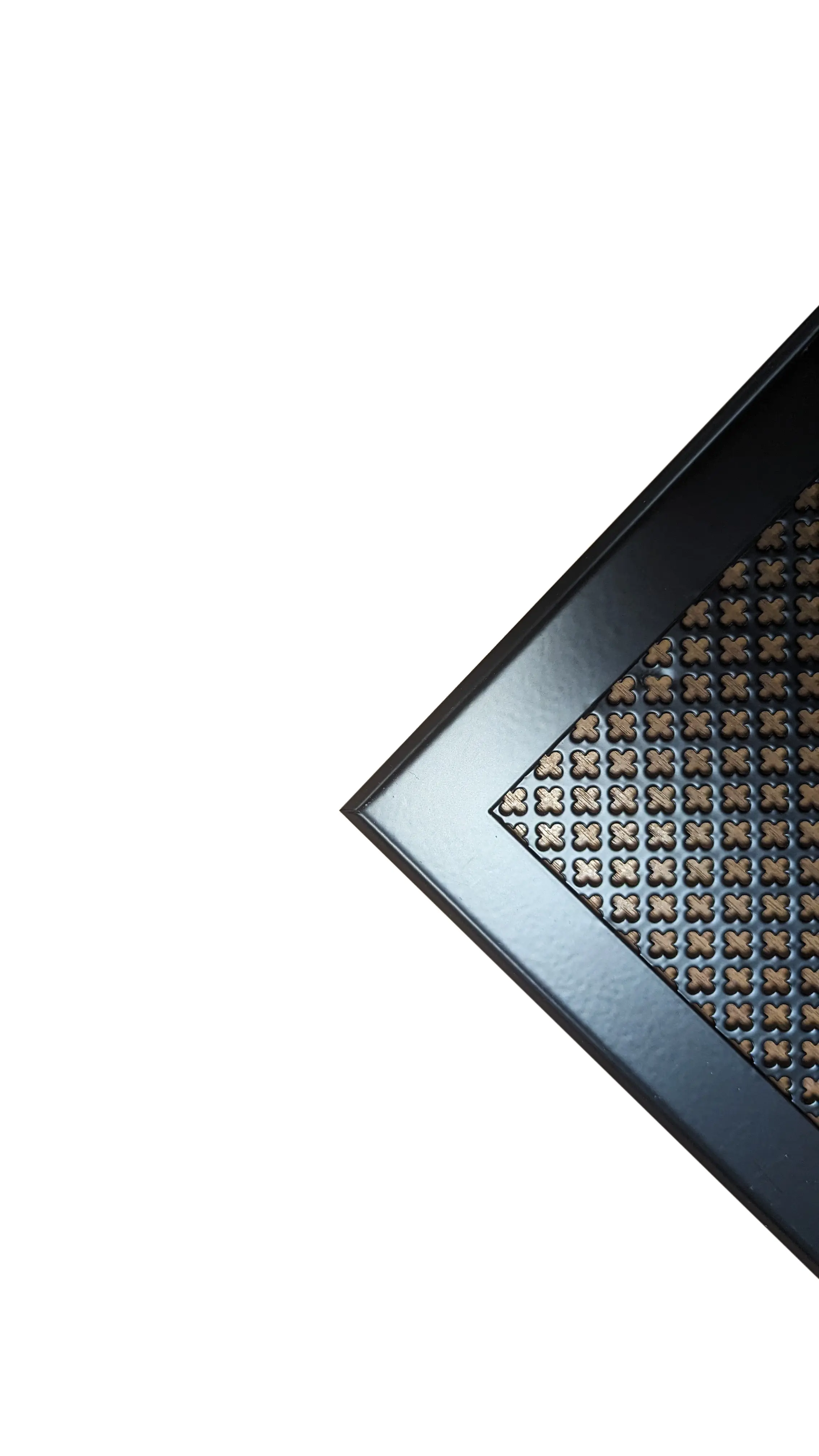 Изображение товара Решетка вентиляционная Шамрай 200x200 мм сталь перфорация кружок цвет черный матовый