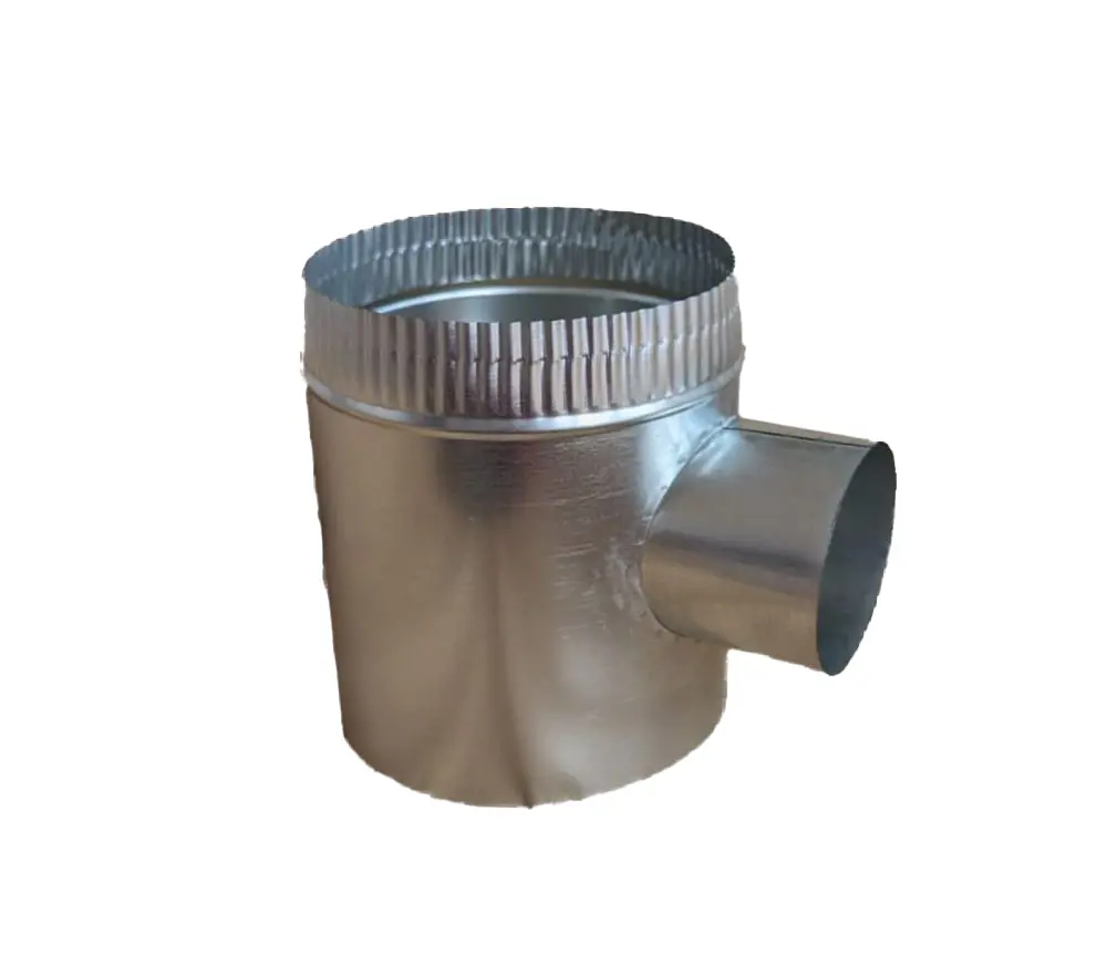 Изображение товара Тройник для круглых воздуховодов Шамрай D125+/100/+125- мм оцинкованная сталь