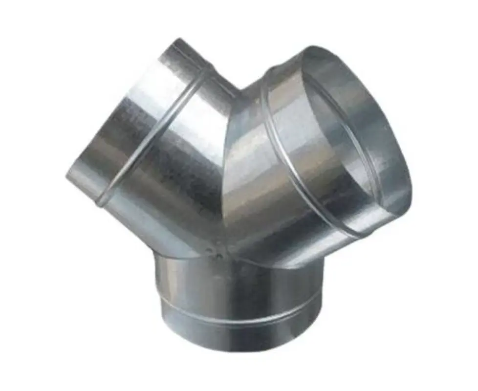 Изображение товара Тройник удлиненный для круглых воздуховодов Шамрай D90 мм оцинкованная сталь