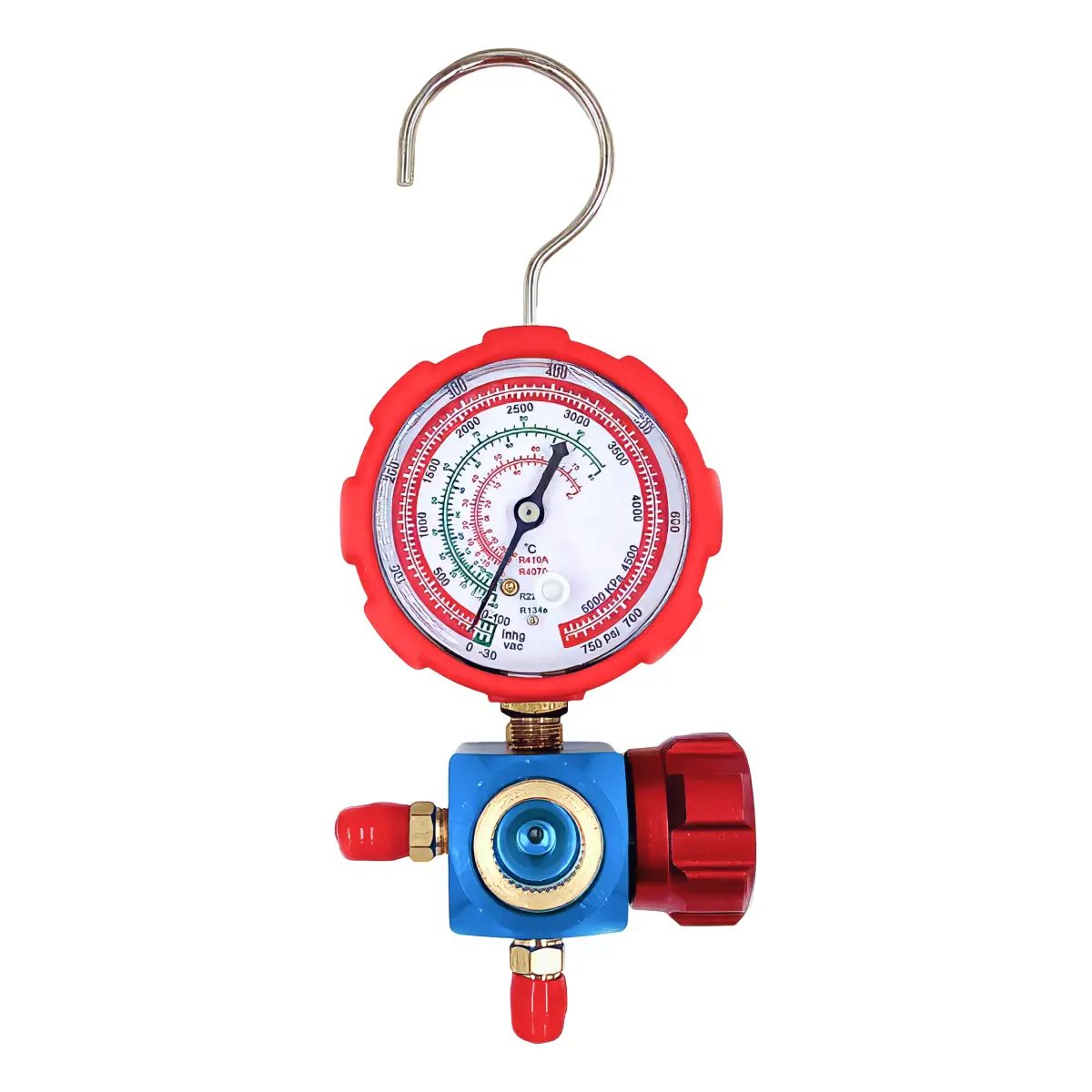 Изображение товара Коллектор манометрический DSZH WK-468GH со смотровым стеклом 1 вентильный с манометром