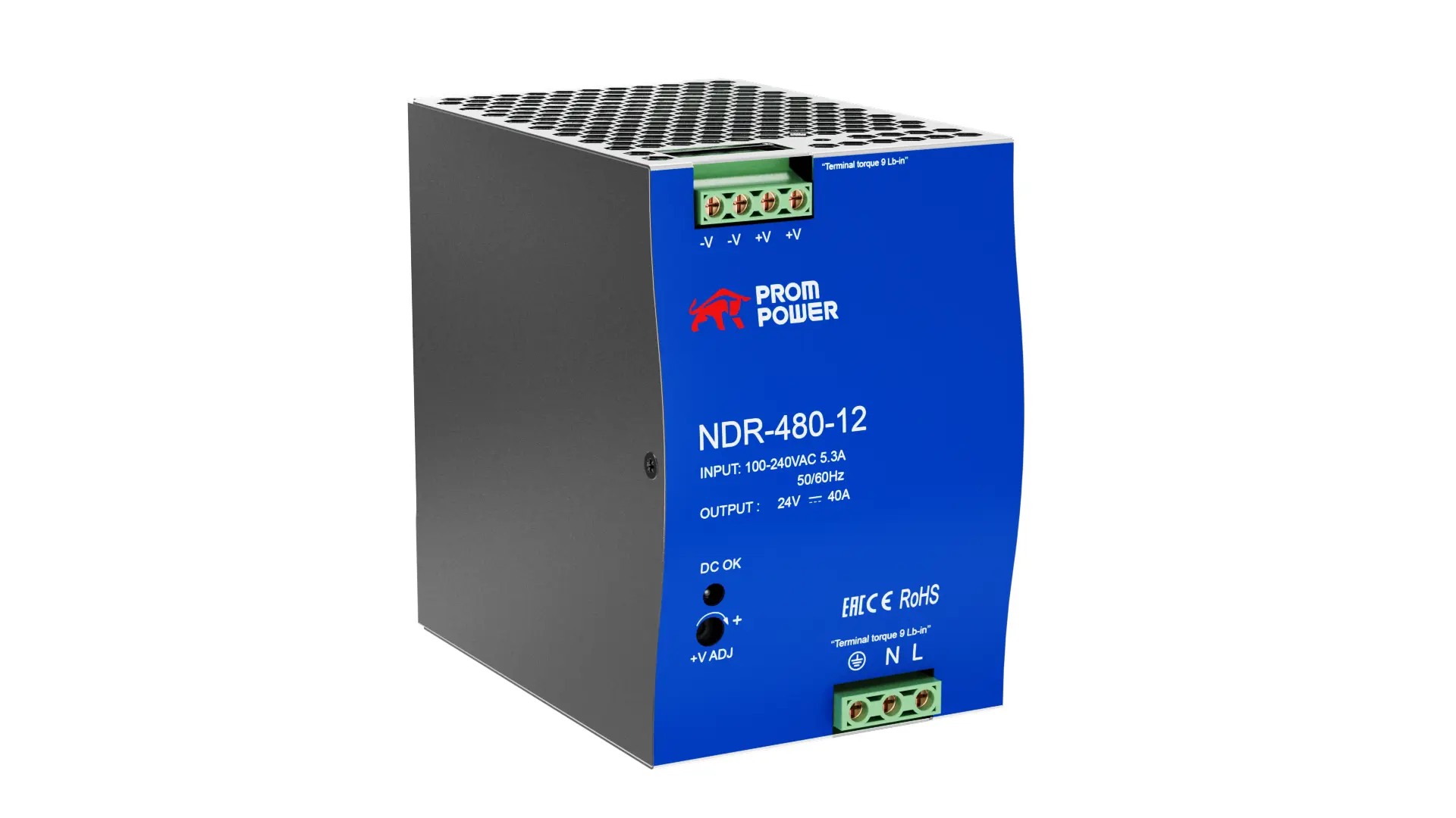Изображение товара Источник питания Prompower NDR-480-12 12 В 40 А 480 Вт промышленные блоки питания