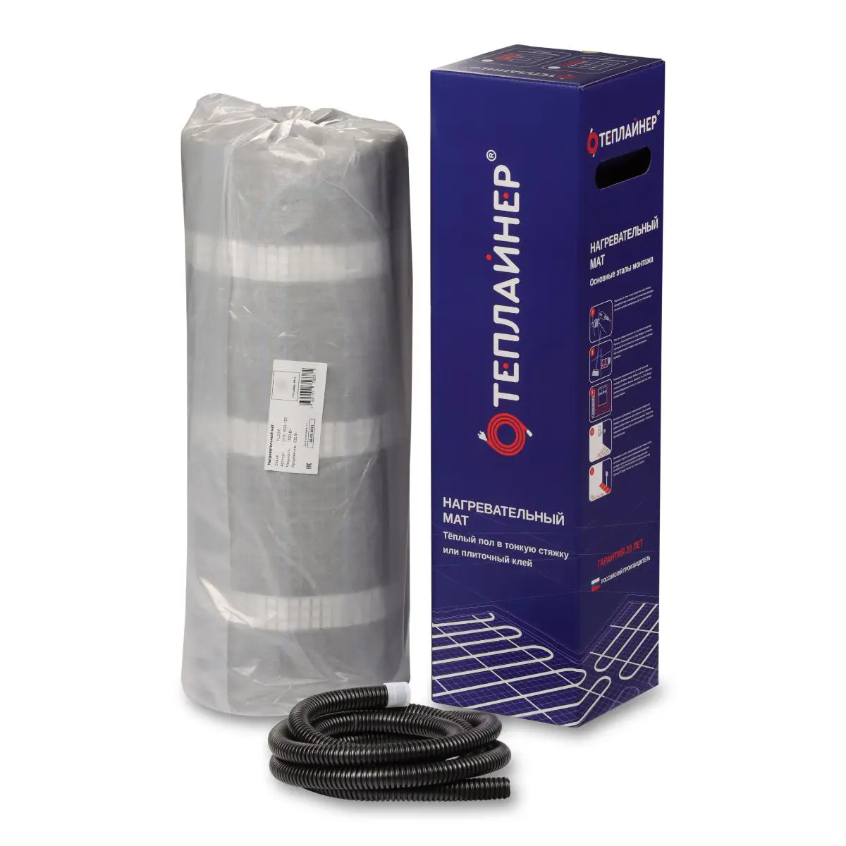Изображение товара Нагревательный мат Теплайнер Floor СТП-160 1.5 м2 240 Вт с терморегулятором