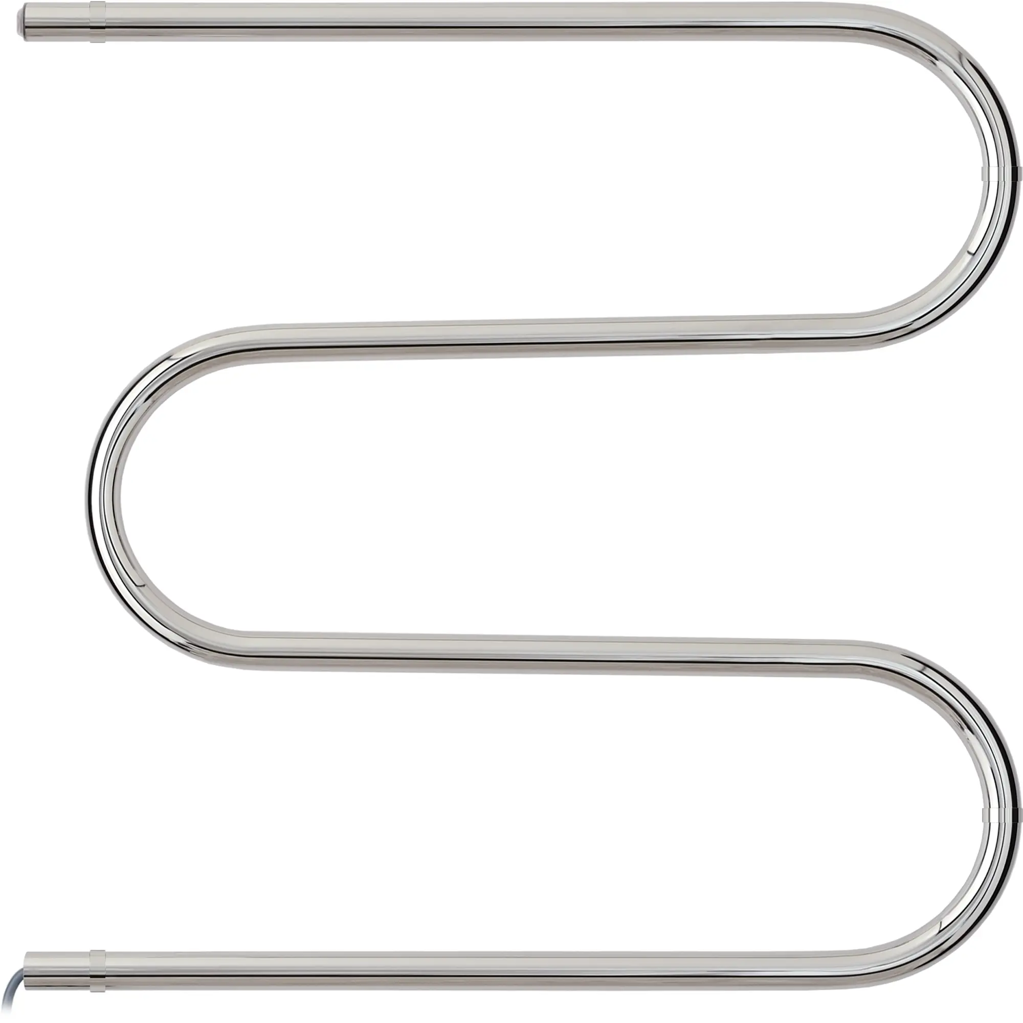 Изображение товара Полотенцесушитель электрический Стилье 600x600 мм 64 Вт с терморегулятором M-образный цвет хром