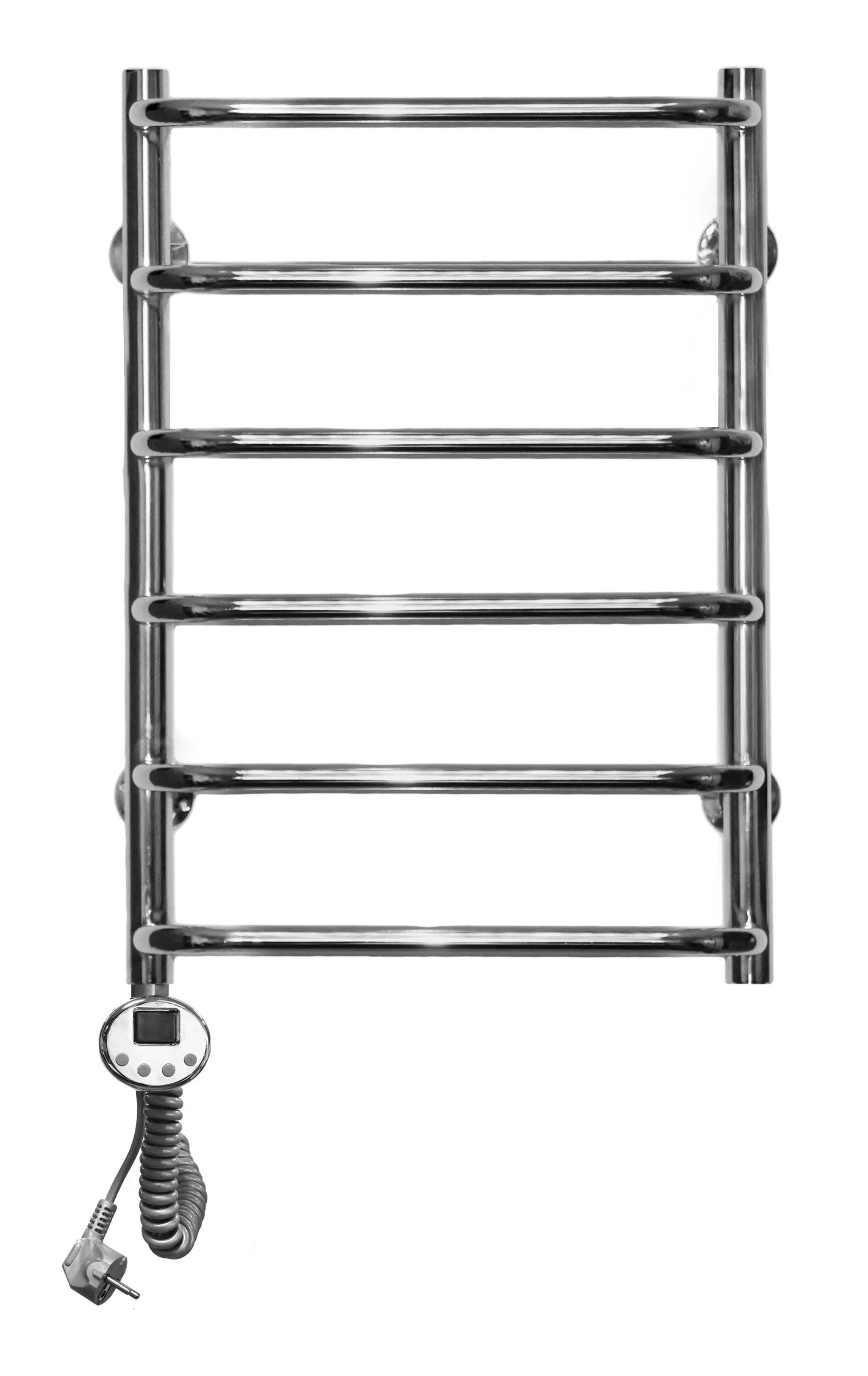 Изображение товара Полотенцесушитель электрический Domoterm Стефано П6 EL 400x600 мм 300 Вт с терморегулятором лесенка цвет хром