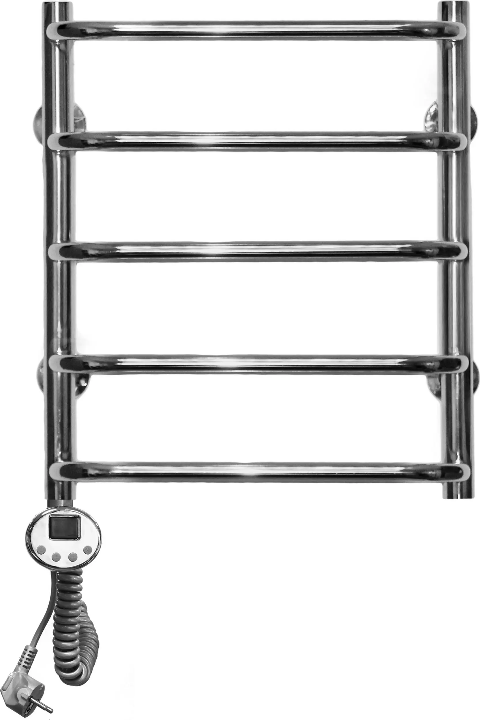 Изображение товара Полотенцесушитель электрический Domoterm Стефано П5 EL 400x500 мм 300 Вт с терморегулятором лесенка цвет хром