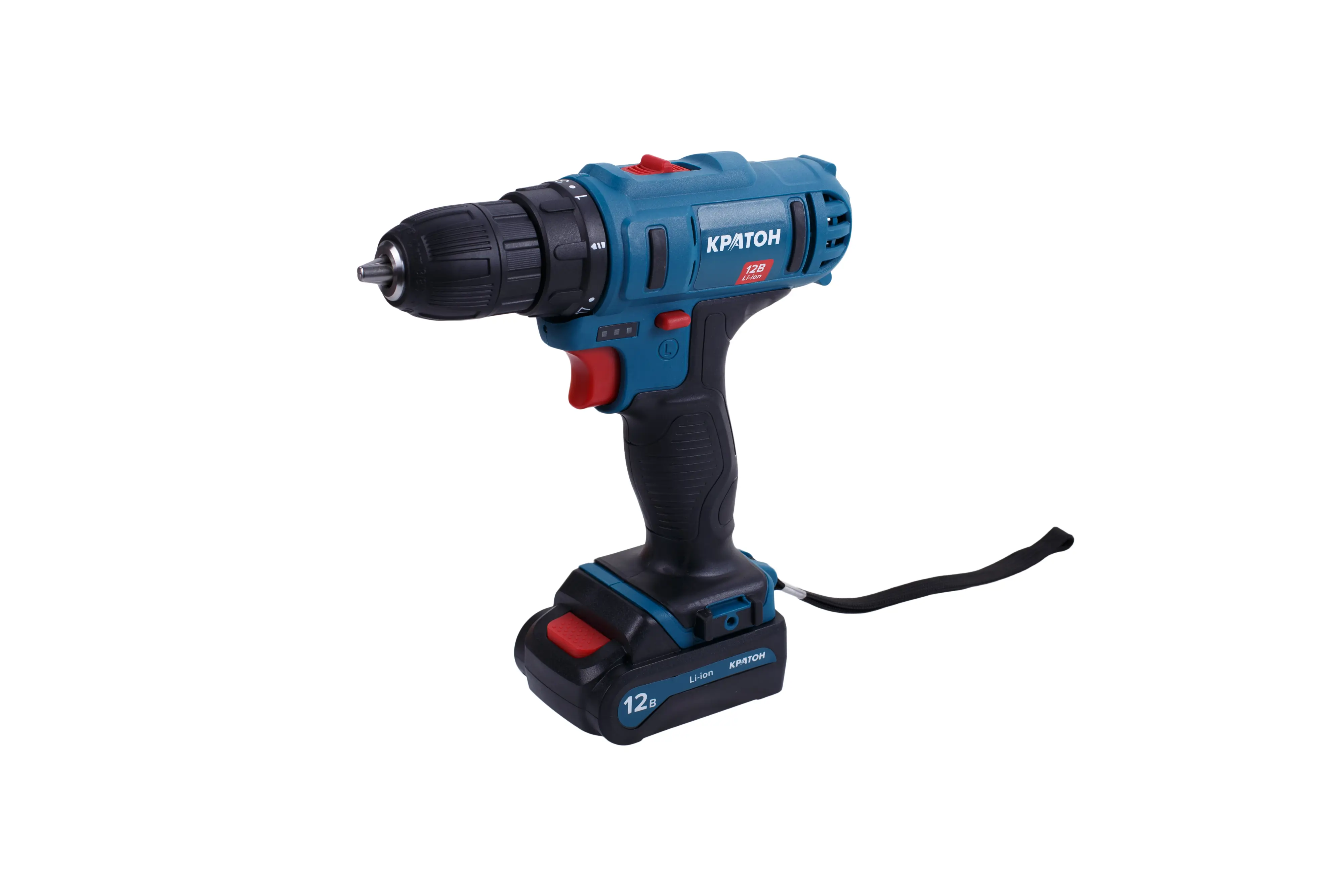 Изображение товара Аккумуляторная дрель-шуруповерт Кратон 3 11 01 058 12 В 30 Нм с подсветкой