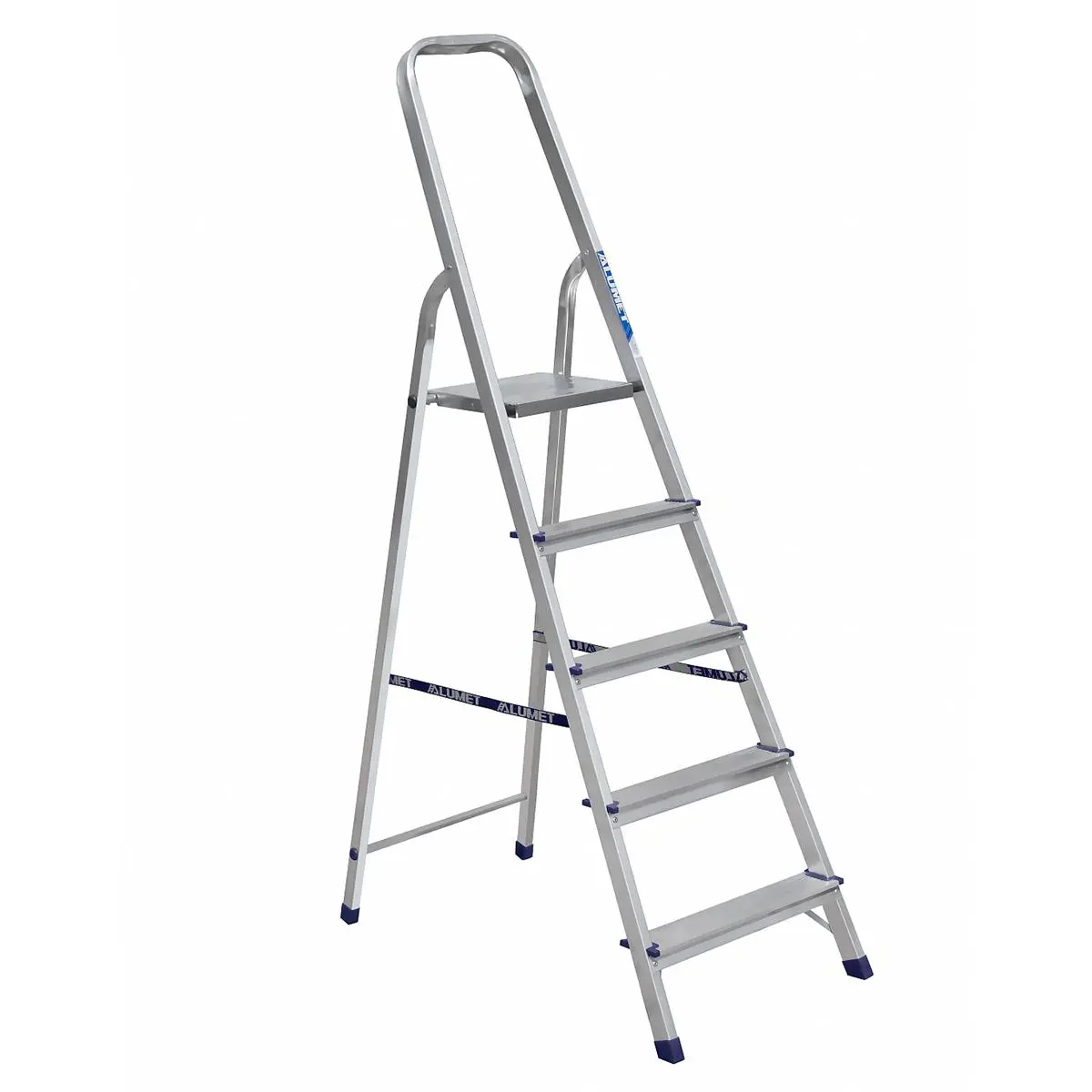 Изображение товара Алюминиевая стремянка Алюмет AM705 5 ступеней, грузоподъемность 150 кг, высота 3,12 м