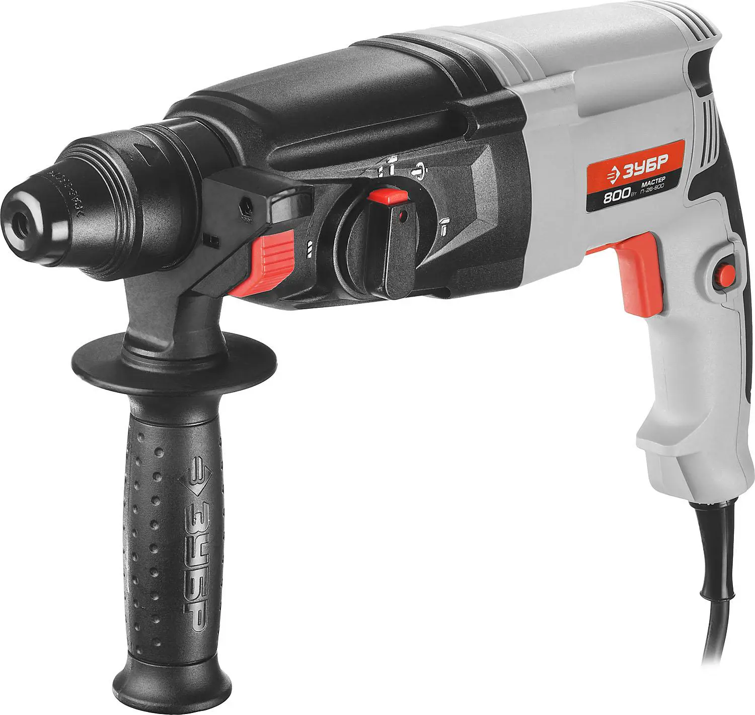 Изображение товара Перфоратор сетевой Зубр П-26-800 800 Вт SDS Plus 3 режима эргономичный дизайн