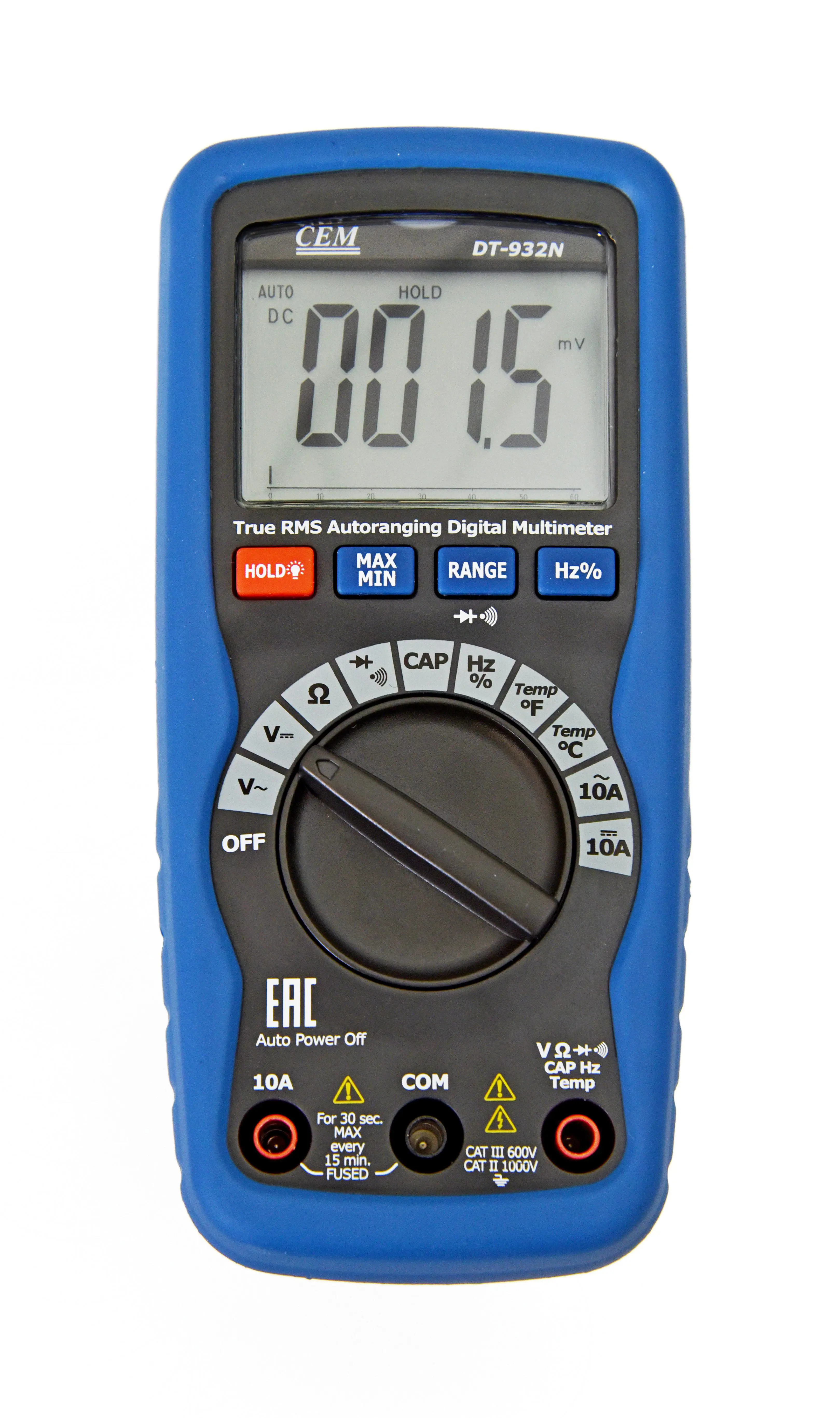 Изображение товара Цифровой мультиметр CEM DT-932N с ЖК дисплеем и защитой CATIII 600V