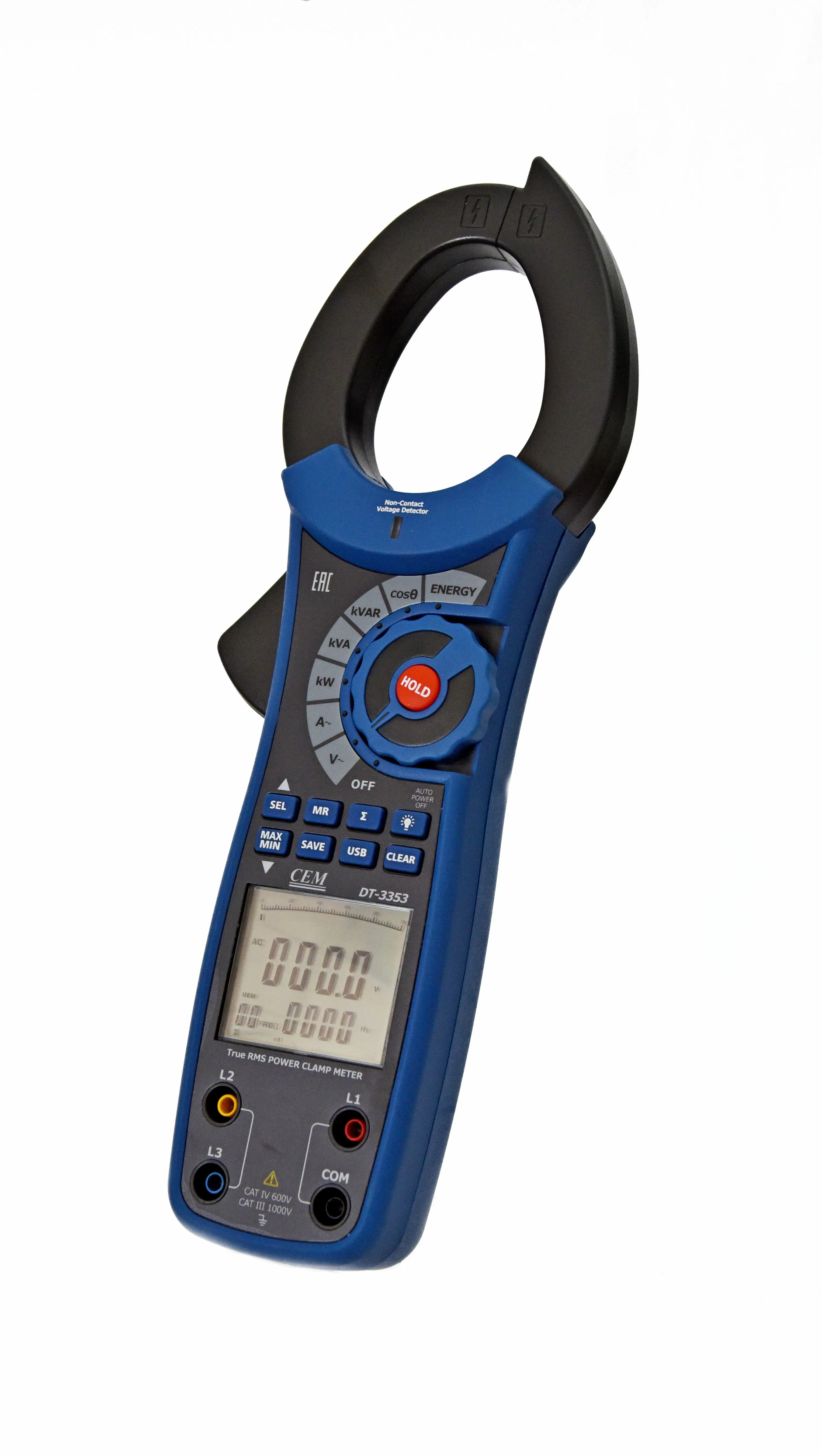 Изображение товара Токоизмерительные клещи CEM DT-3353 с дисплеем и USB