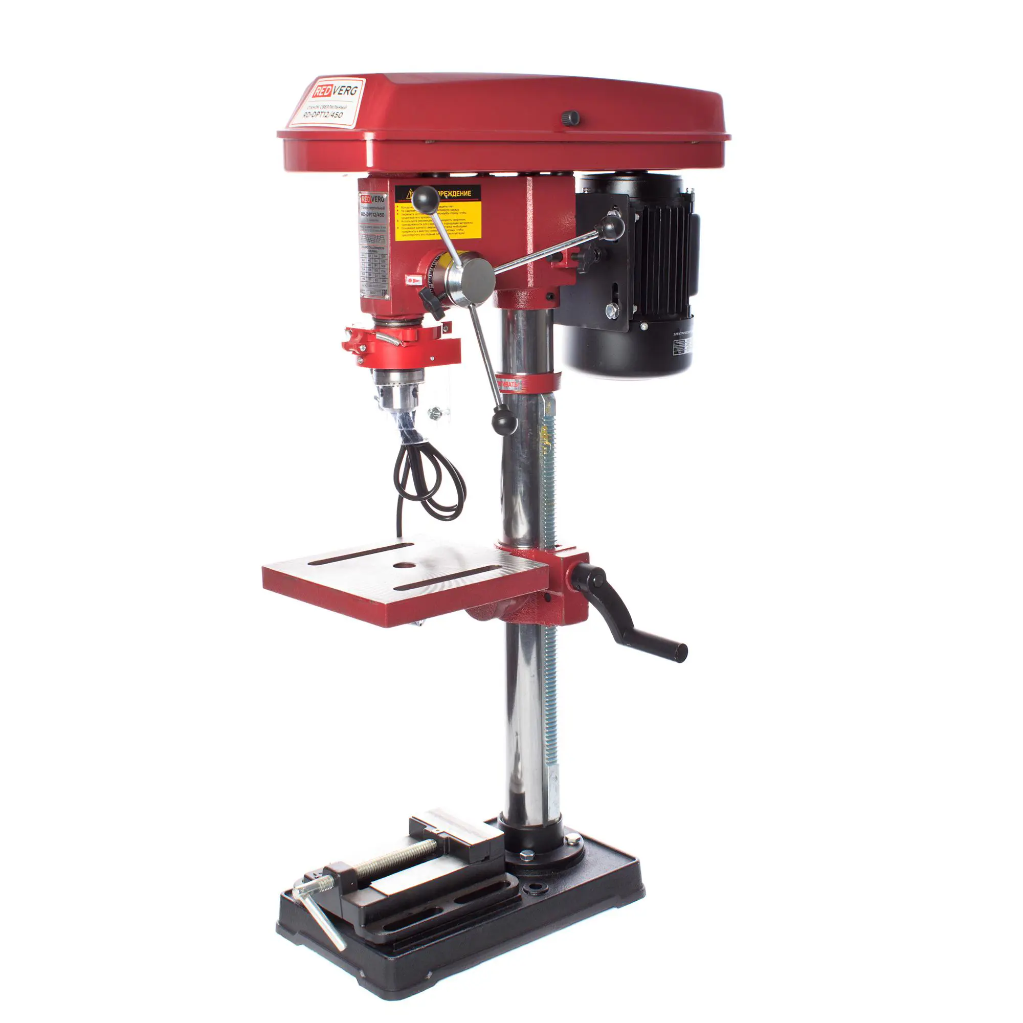 Изображение товара Станок сверлильный RedVerg RD-DPT12/450 450 Вт с фиксацией и наклоном стола