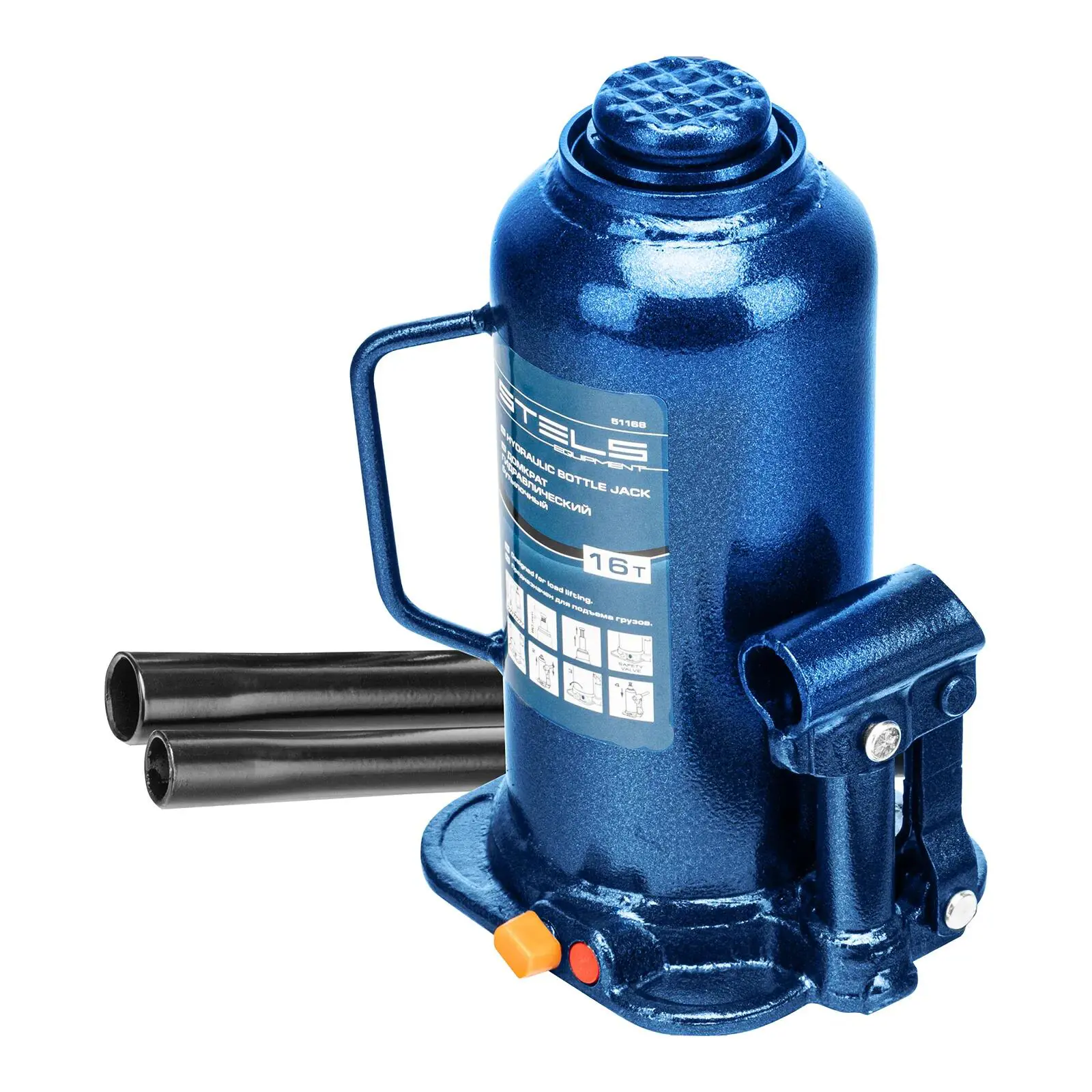 Изображение товара Домкрат гидравлический бутылочный Stels 51168 до 16 т 227-457 мм