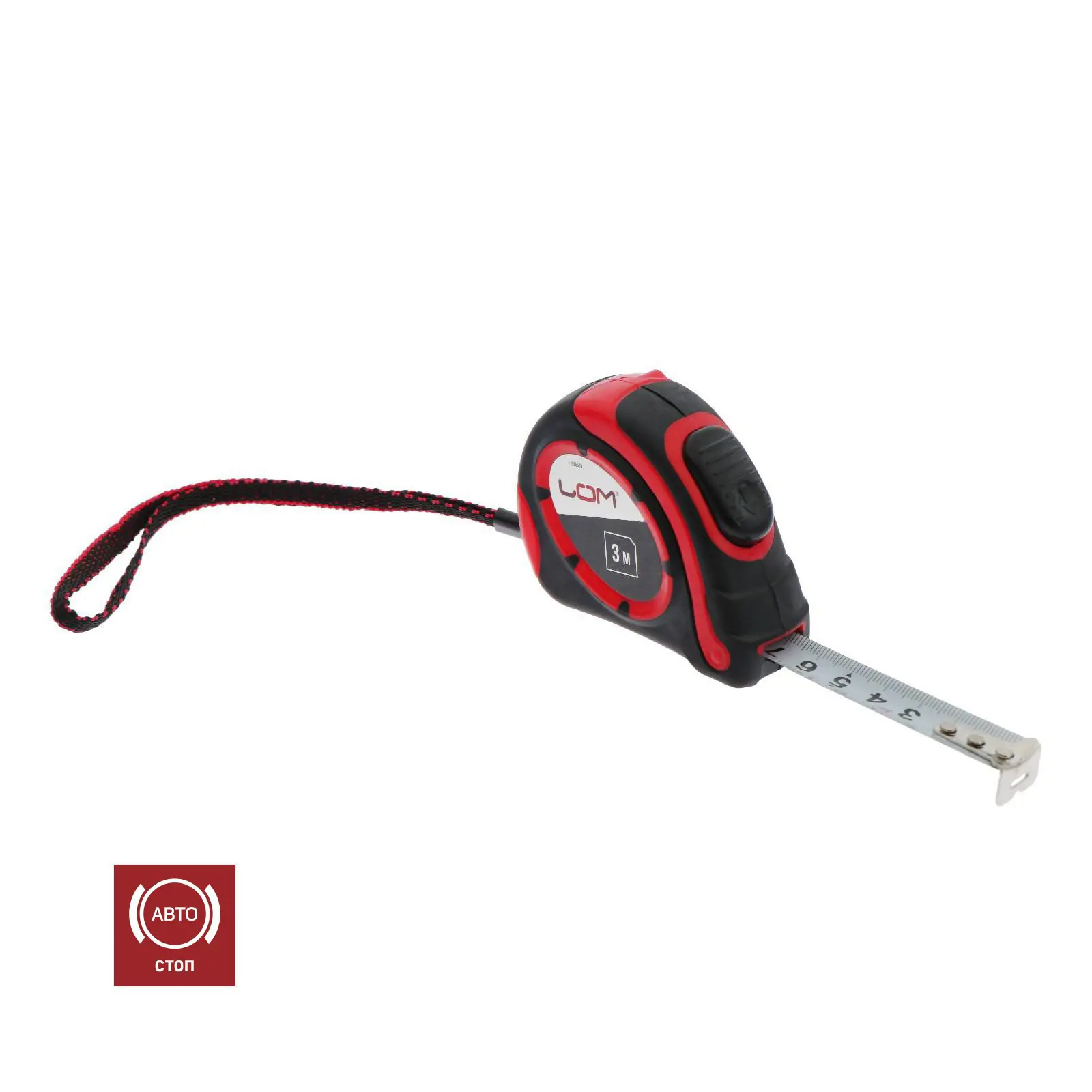 Изображение товара Рулетка ЛОМ ударопрочная с автостопом 3 м x 16 мм