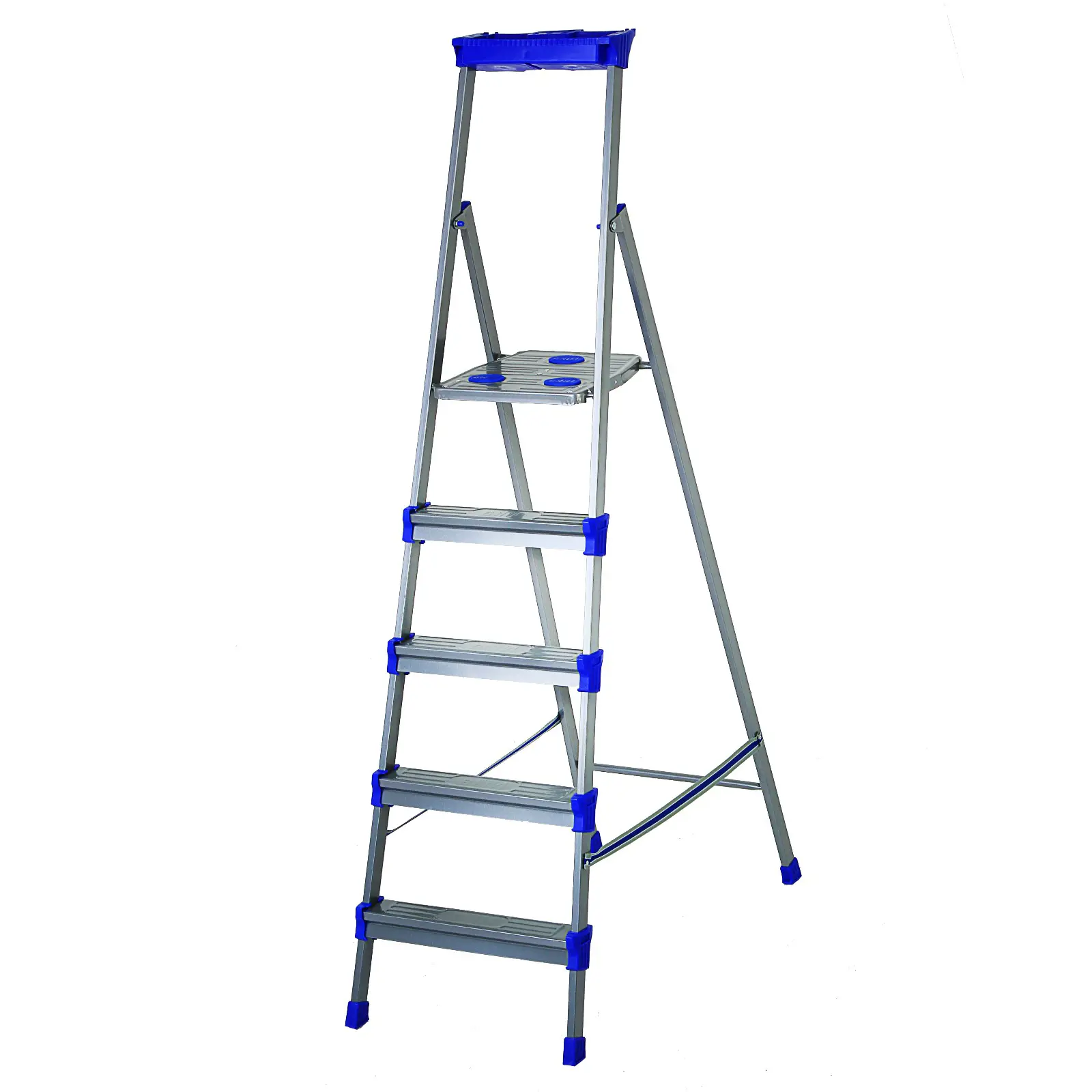 Изображение товара Металлическая стремянка Nika 798896 5 ступеней максимальная нагрузка 150 кг