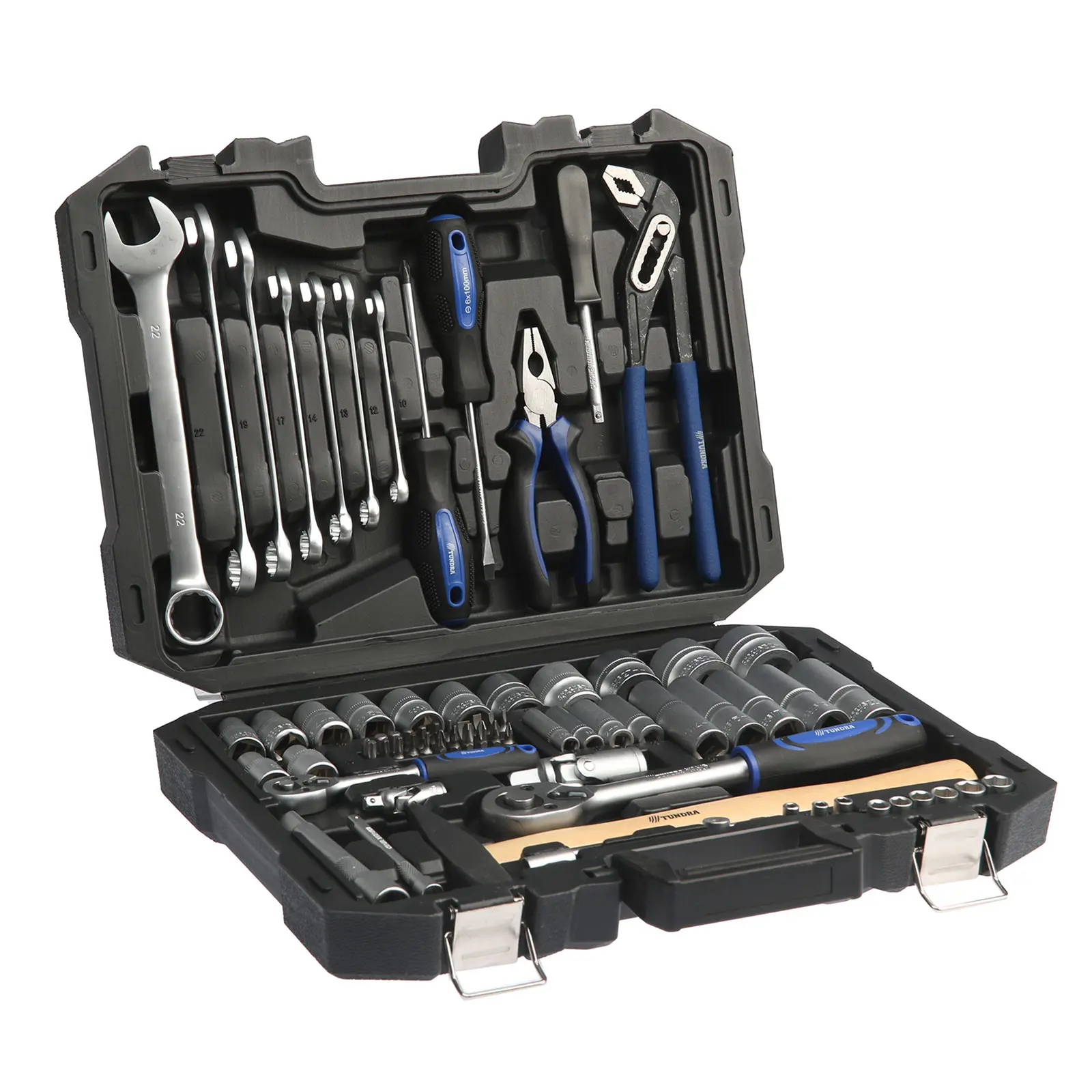 Изображение товара Набор инструментов автомобильный Тундра 881830, 74 предмета