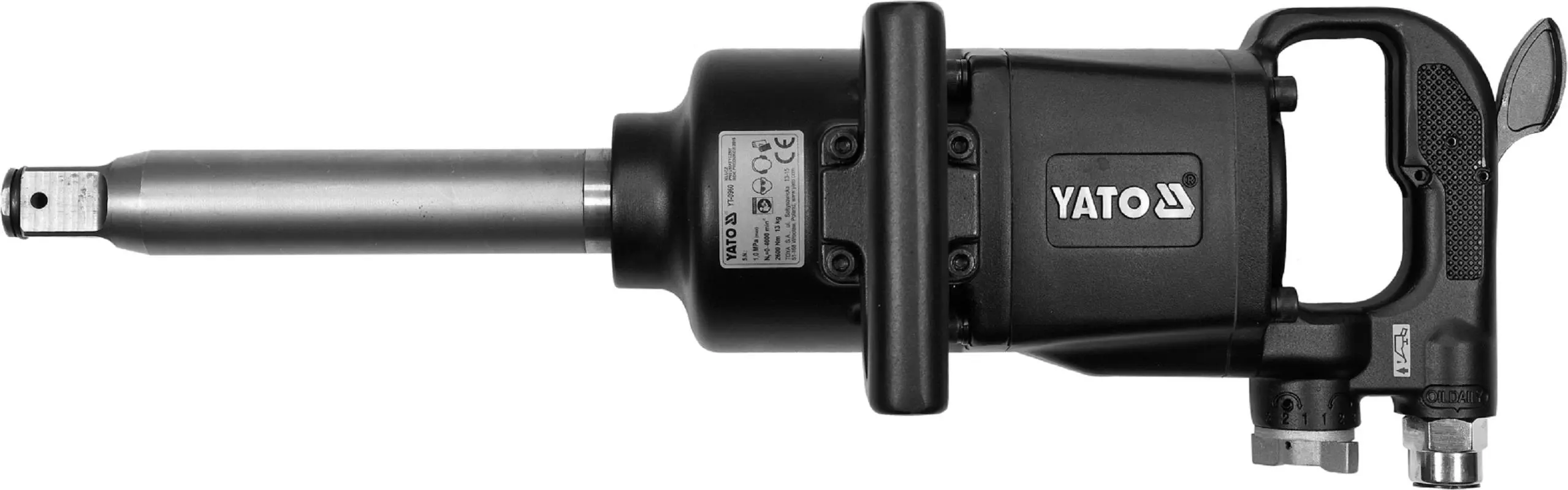 Изображение товара Гайковерт пневматический Yato YT-0960 2600 Нм 1" ударный промышленный