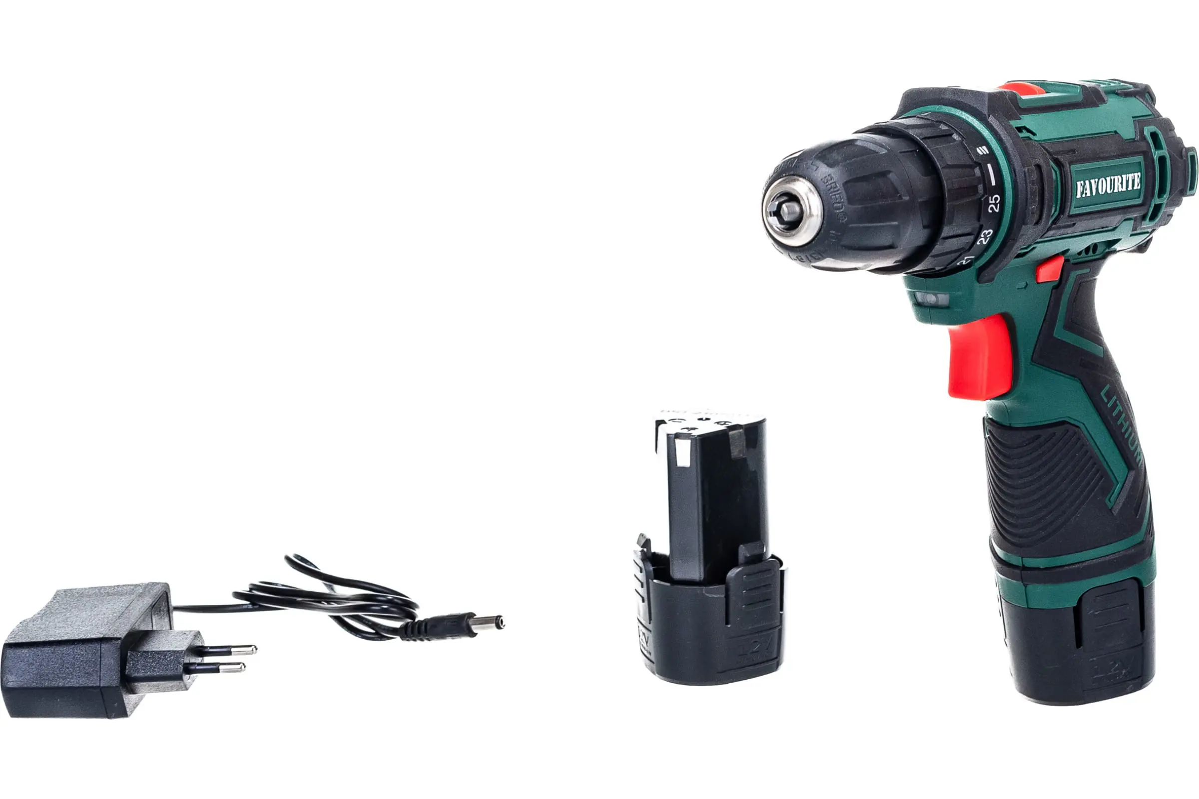 Изображение товара Аккумуляторная дрель-шуруповерт Favourite DC 1202 PROMO 12 В 2x2 Ач