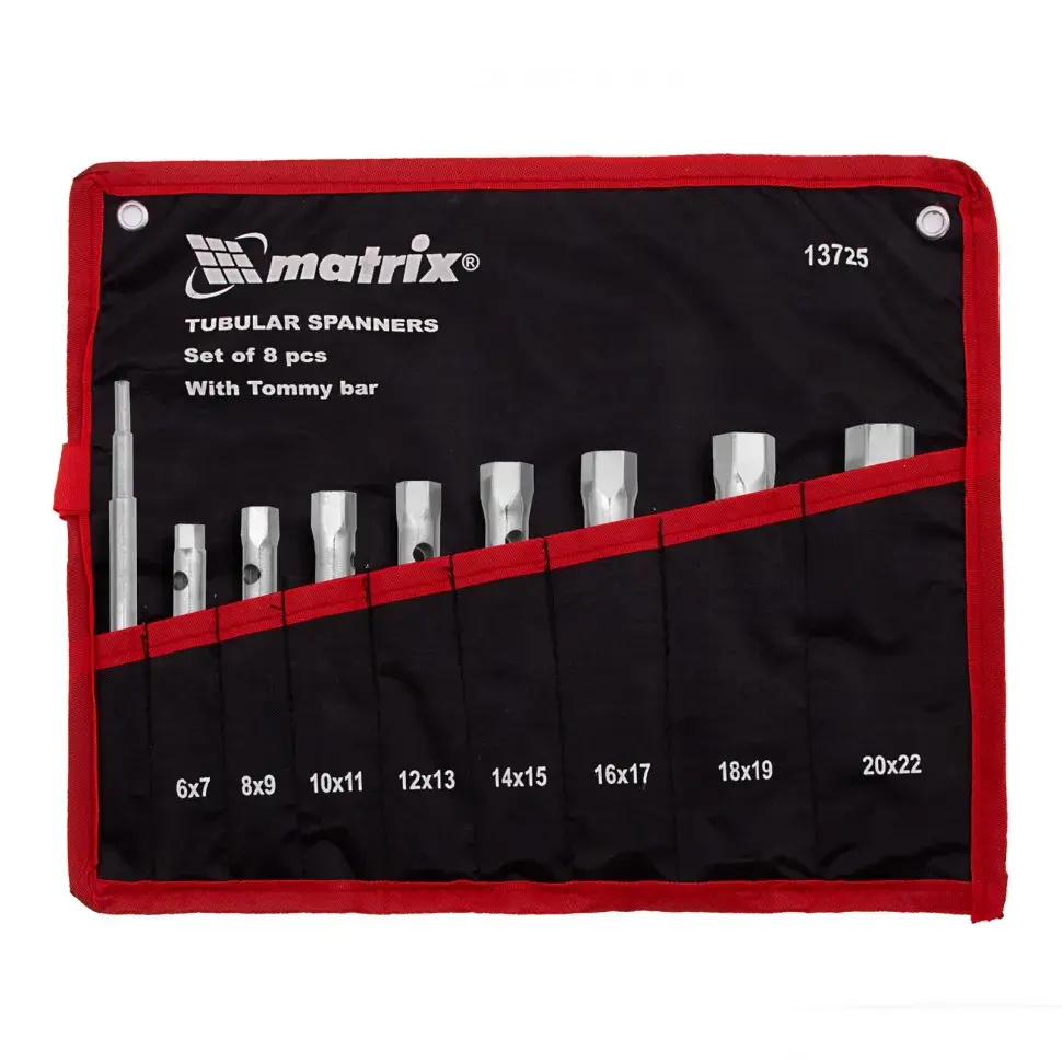 Изображение товара Набор ключей торцевых Matrix 13725 6-22 мм, 9 предметов