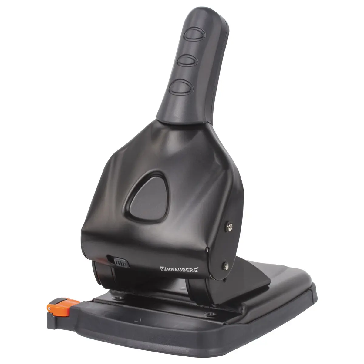 Изображение товара Дырокол металлический BRAUBERG Heavy duty до 65 листов с контейнером и линейкой