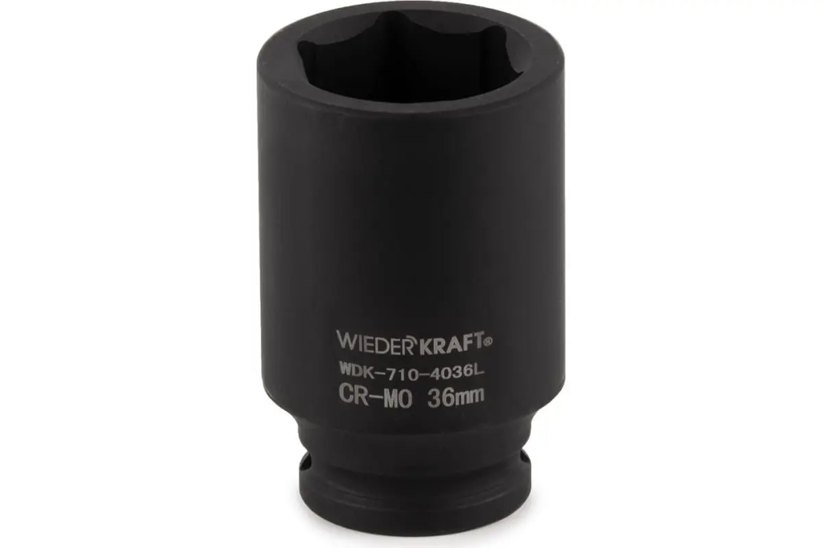 Изображение товара Торцевая головка шестигранная Wiederkraft WDK-710-4036L 1/2 дюйма 36 мм