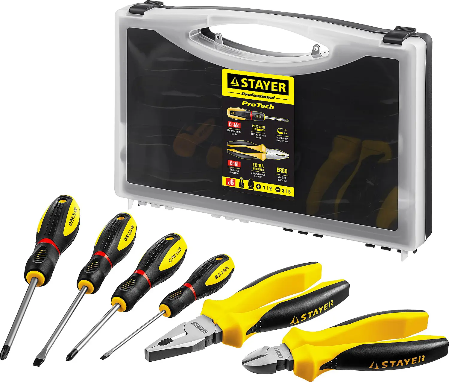 Изображение товара Набор инструментов Stayer 2202-H6, 6 предметов