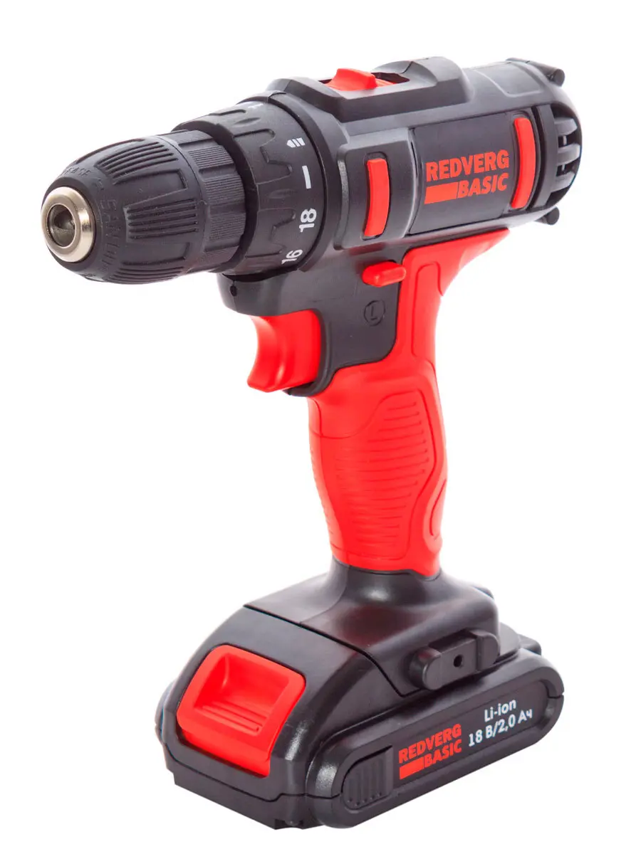 Изображение товара Аккумуляторный шуруповерт REDVERG Basic SD18LE/1-2 18 В Li-Ion