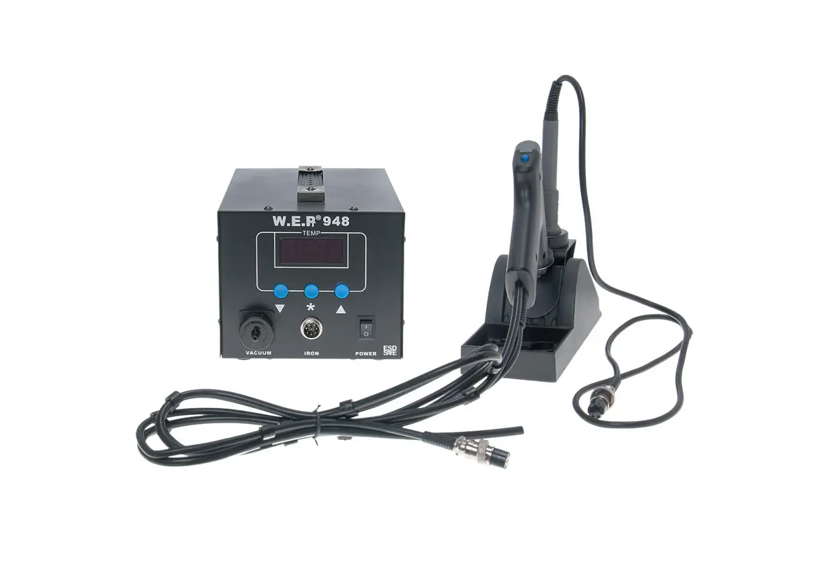 Изображение товара Паяльная станция W.E.P 948 М22758, 140 Вт в комплекте с аксессуарами