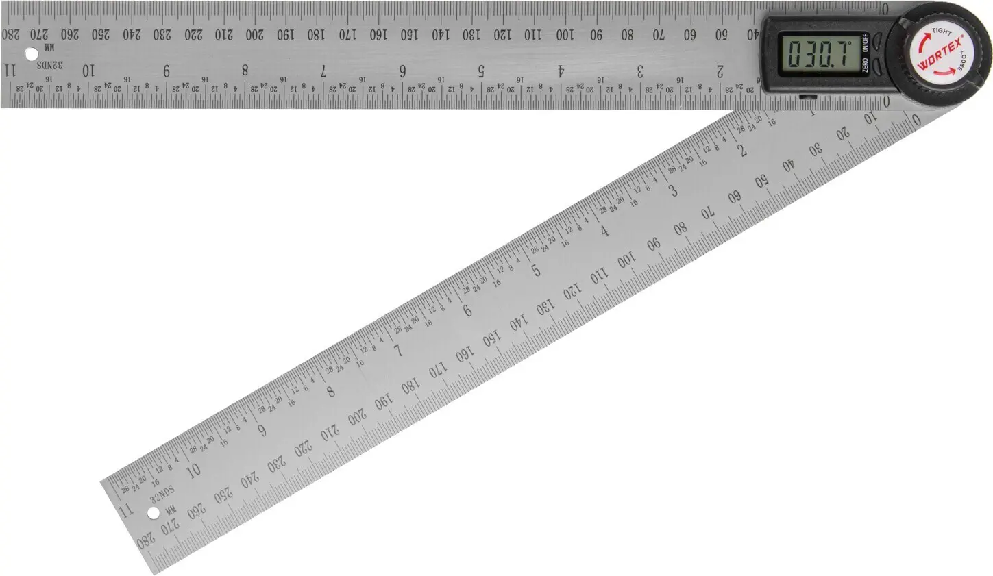 Изображение товара Электронный угломер-линейка WORTEX DAR 3000 300 мм с ярким дисплеем и высокой точностью