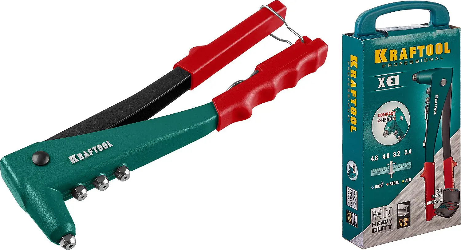 Изображение товара Заклепочник ручной Kraftool X-3 31170-H6 260 мм для вытяжных заклепок