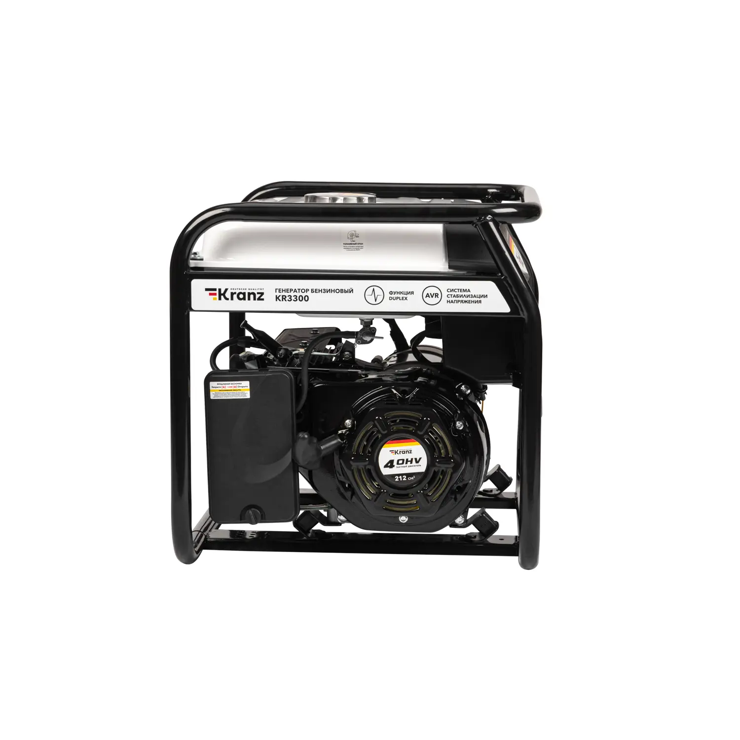 Изображение товара Генератор бензиновый Kranz KR3300 3.3 кВт с дисплеем и системой AVR