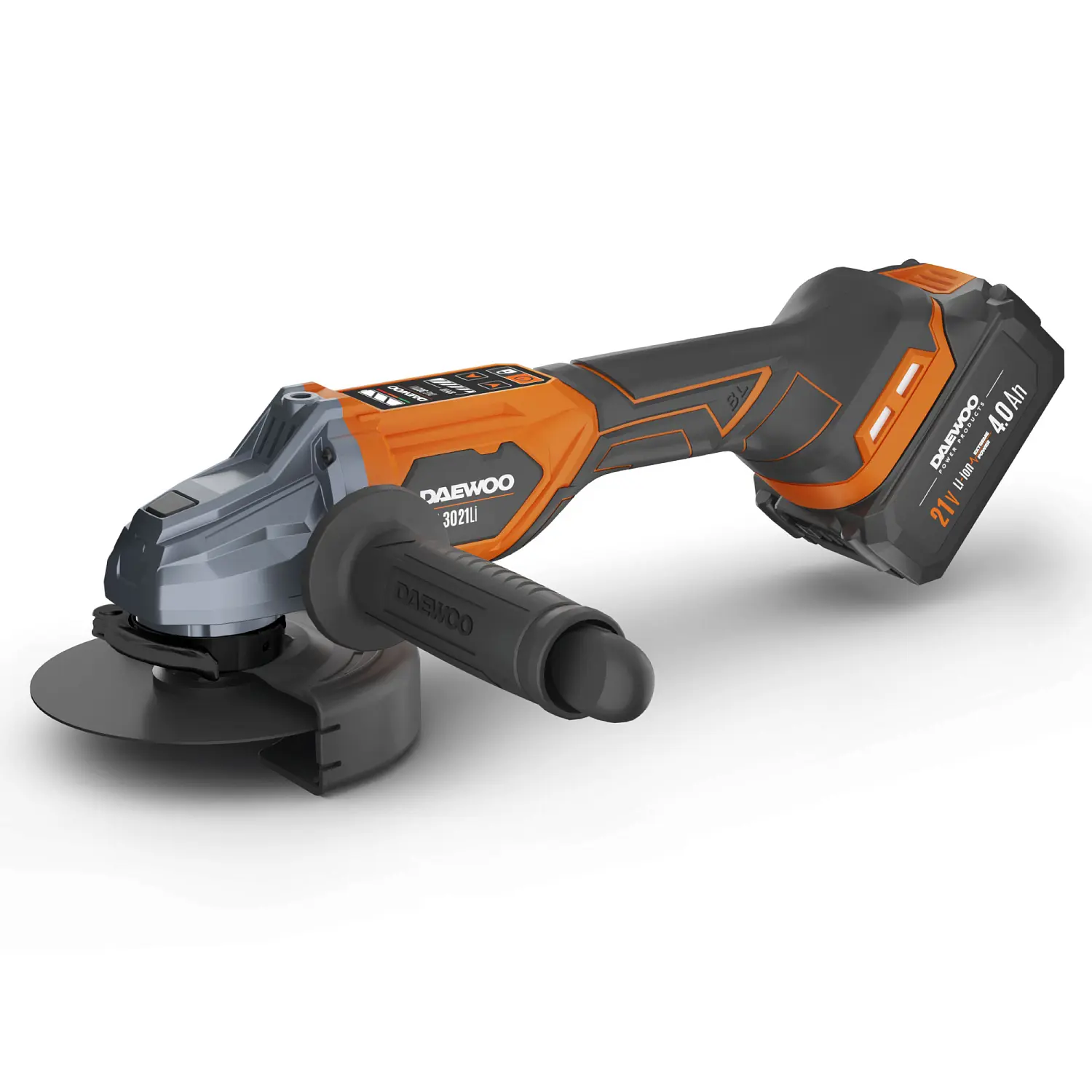 Изображение товара Аккумуляторная угловая шлифовальная машина Daewoo DAG 3021Li Set 21 В 125 мм