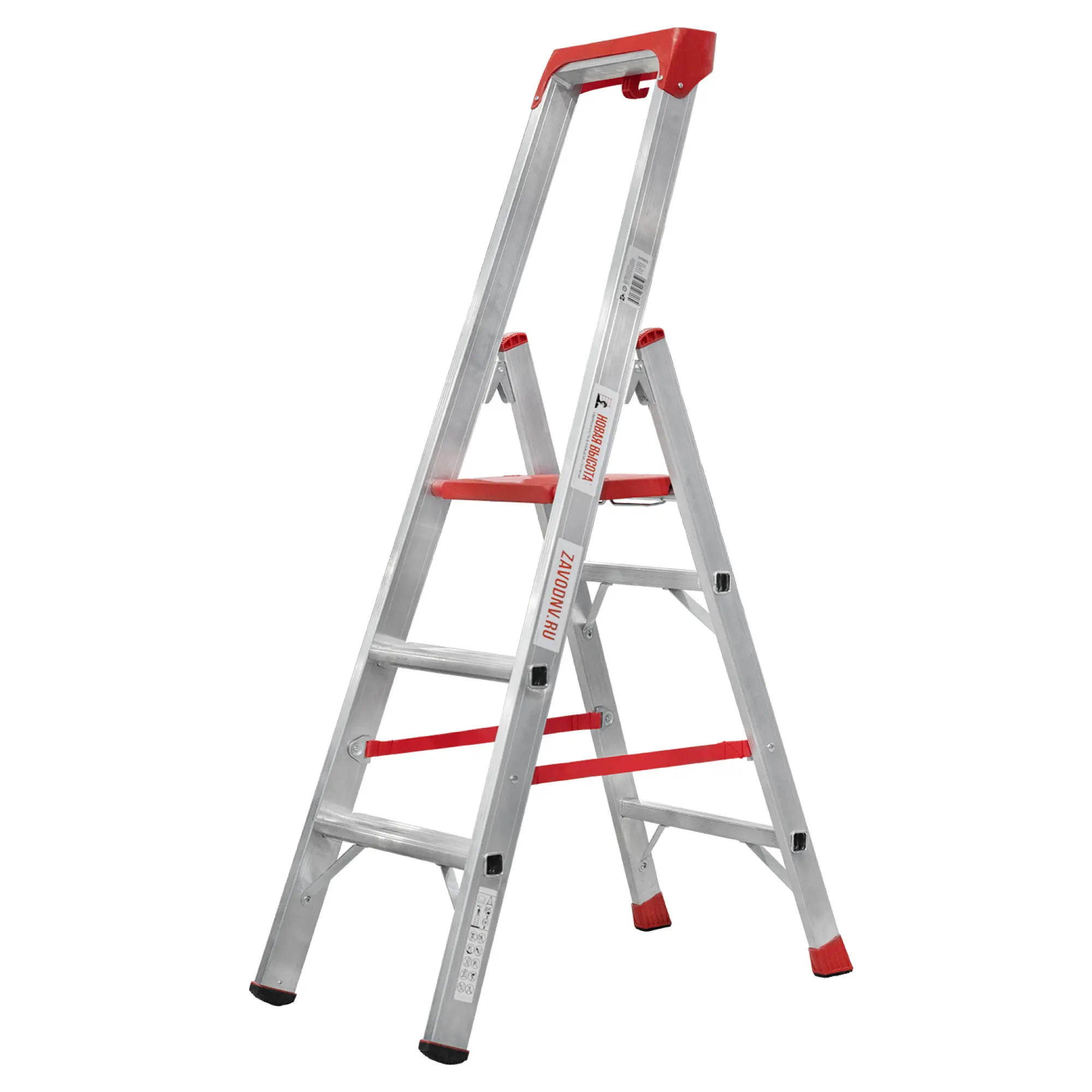 Изображение товара Стремянка алюминиевая Новая Высота NV 5115 3 ступени, максимальная нагрузка 150 кг