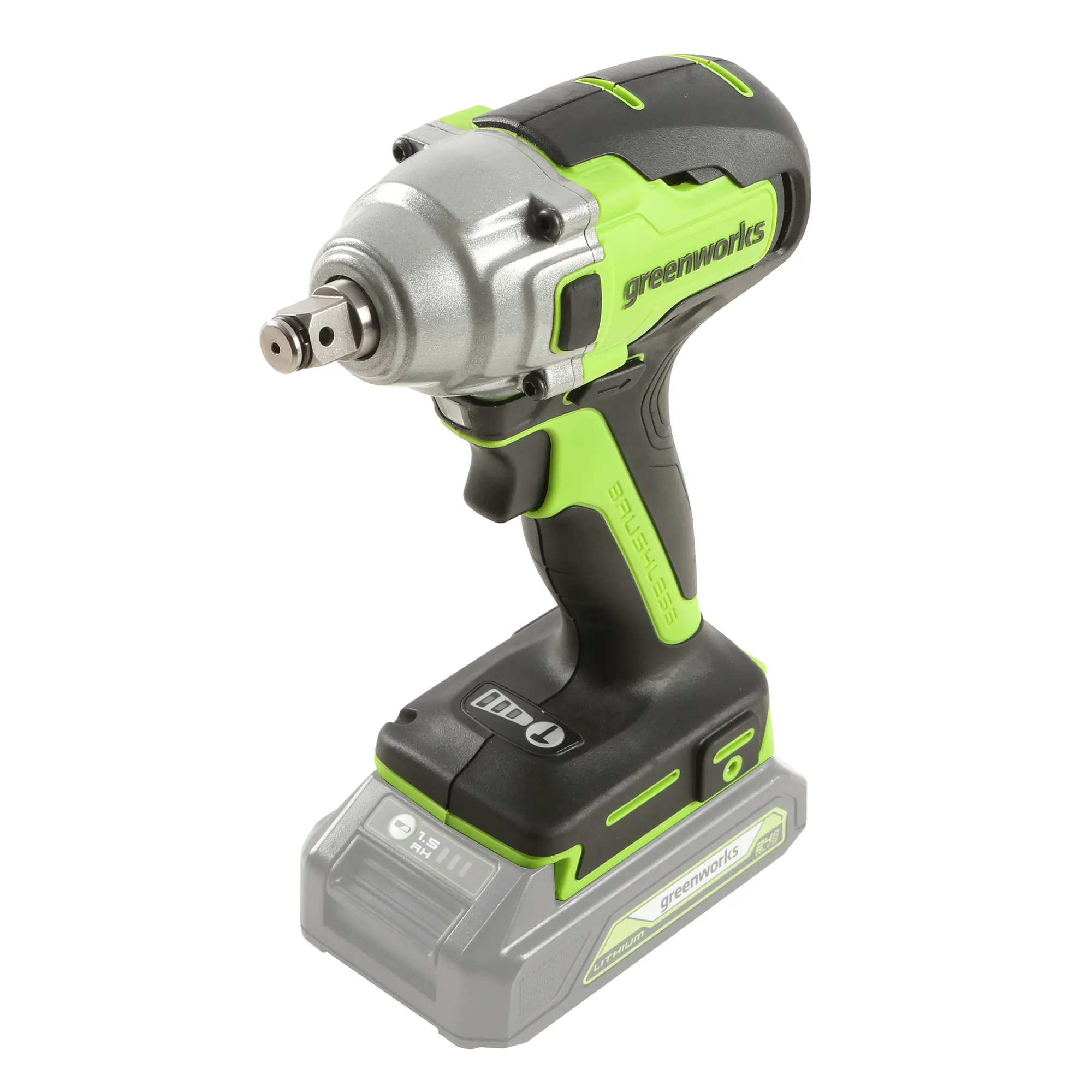 Изображение товара Аккумуляторный гайковерт Greenworks GD24IW400 24 В бесщеточный мощный инструмент