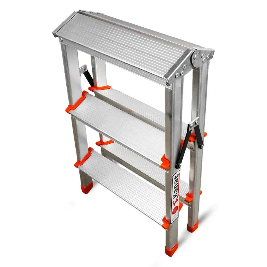 Изображение товара Стремянка алюминиевая Kanat Aluminum KAM-113 4 ступени, максимальная нагрузка 150 кг