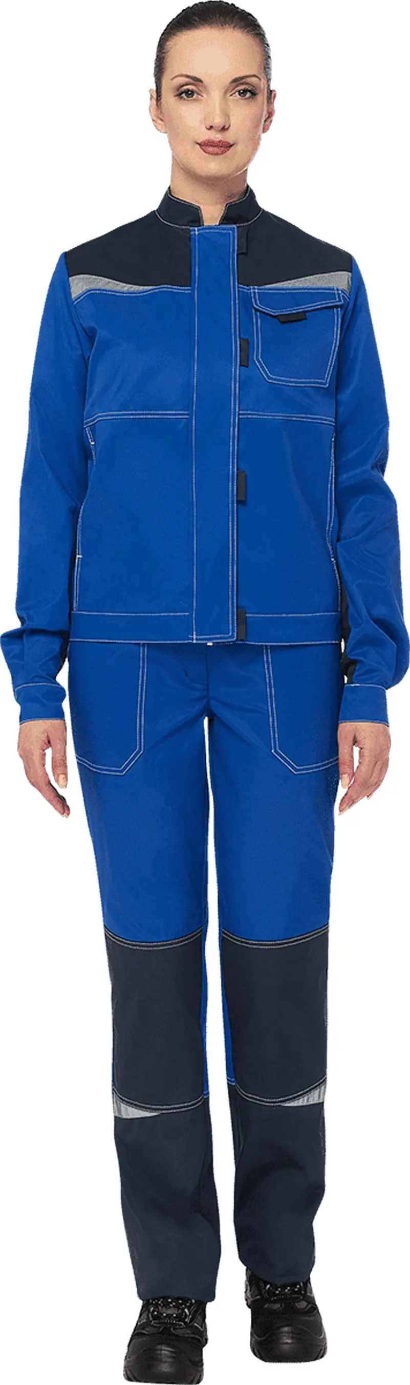 Изображение товара Костюм рабочий женский КМ-10 Люкс цвет василек/синий размер 112-116 рост 170-176 см