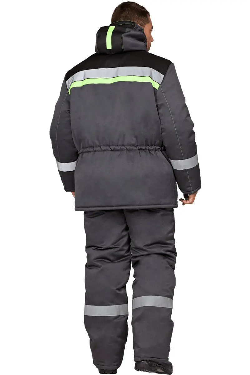 Изображение товара Костюм рабочий утепленный Уренгой цвет серый/черный размер 104-108 рост 182-188 см