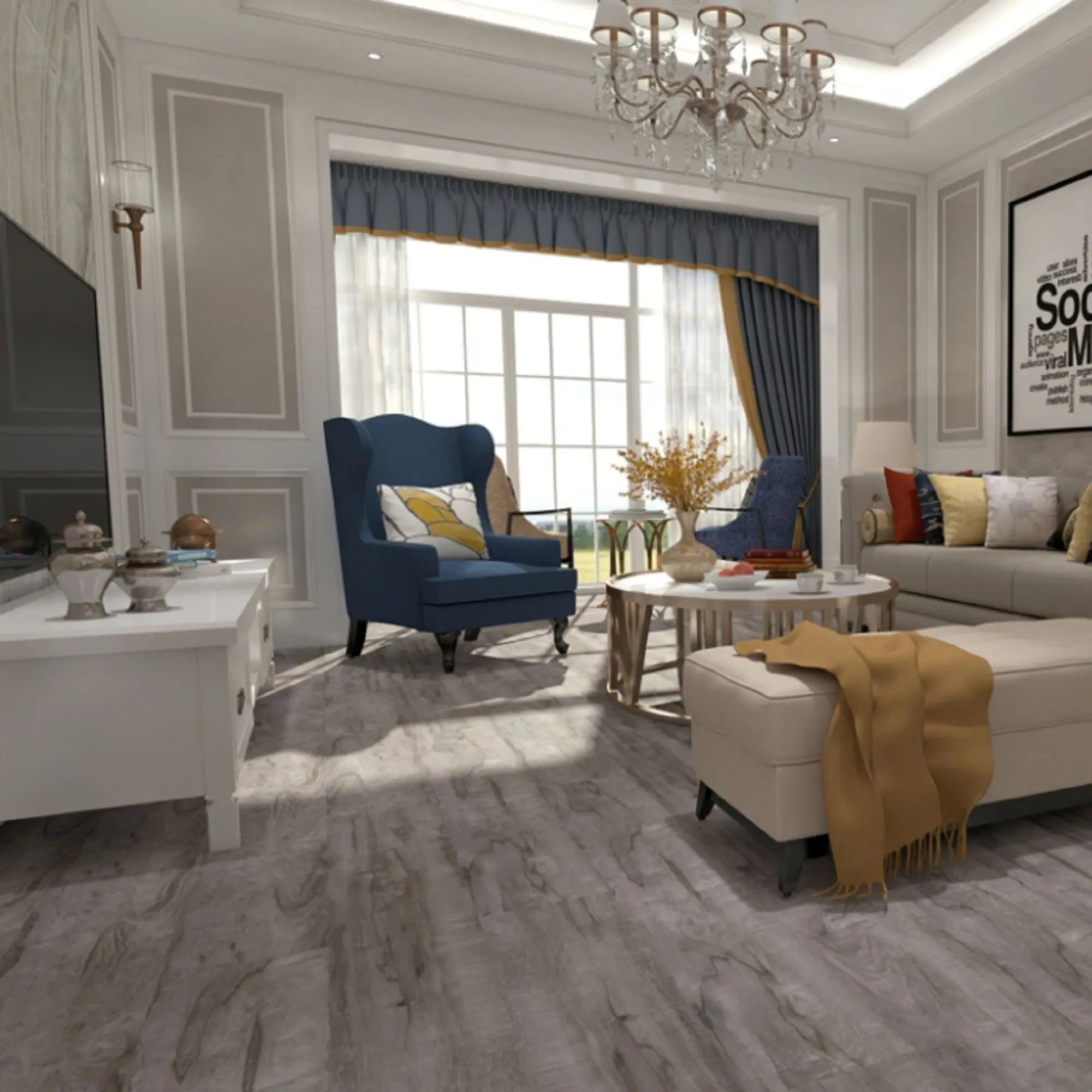 Изображение товара SPC плитка Profield Кедр Сафира 34 класс толщина 5.50 мм 3.47 м², цена за упаковку