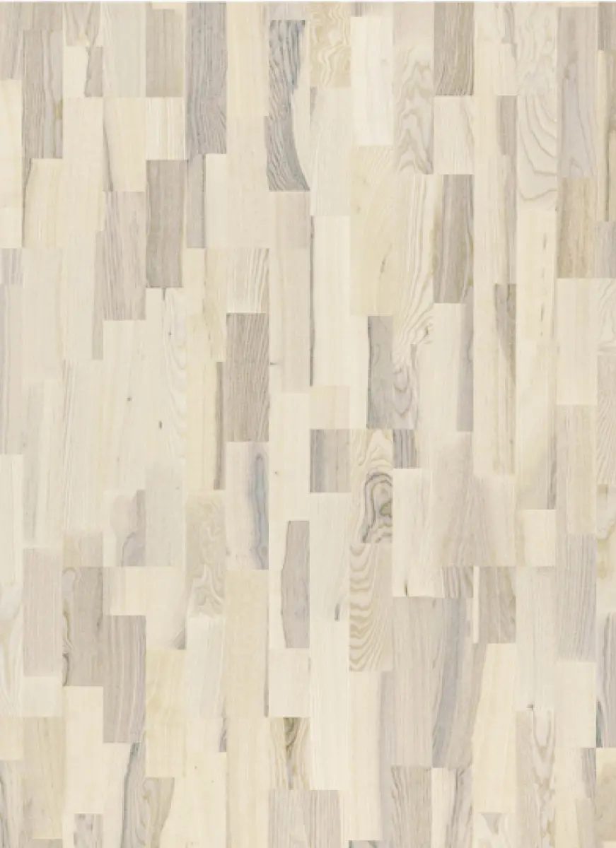 Изображение товара Паркетная доска Polarwood Ясень Funk White Matt 3-х полосная 14 мм для дома и коммерческих помещени