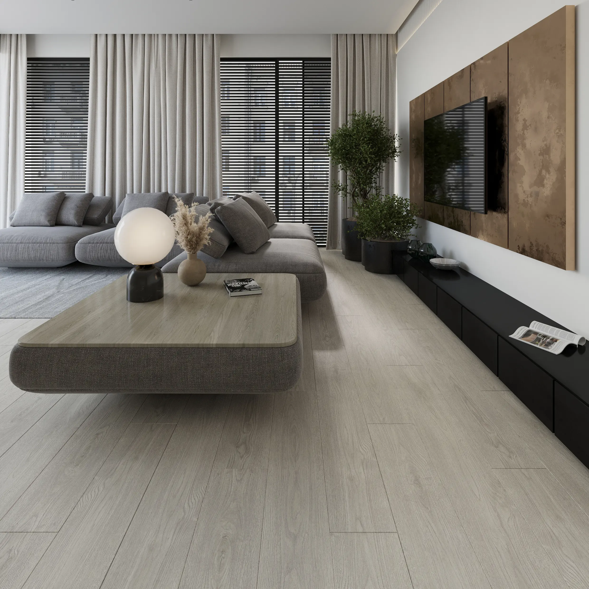 Изображение товара SPC плитка AlixFloor City Line Дуб вельветовый серый 5 мм, водостойкая и прочная